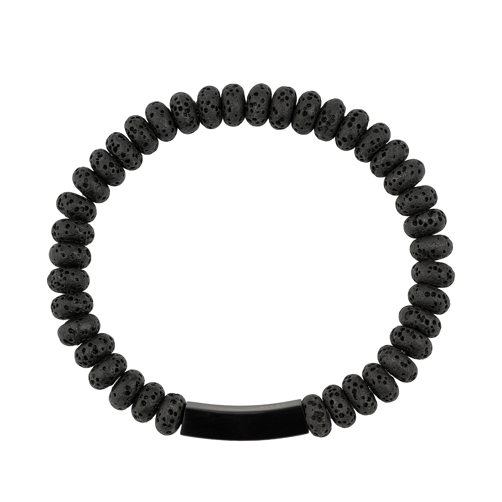 Zeeme Armband »Edelstahl /PVD schwarz Lavasteine«