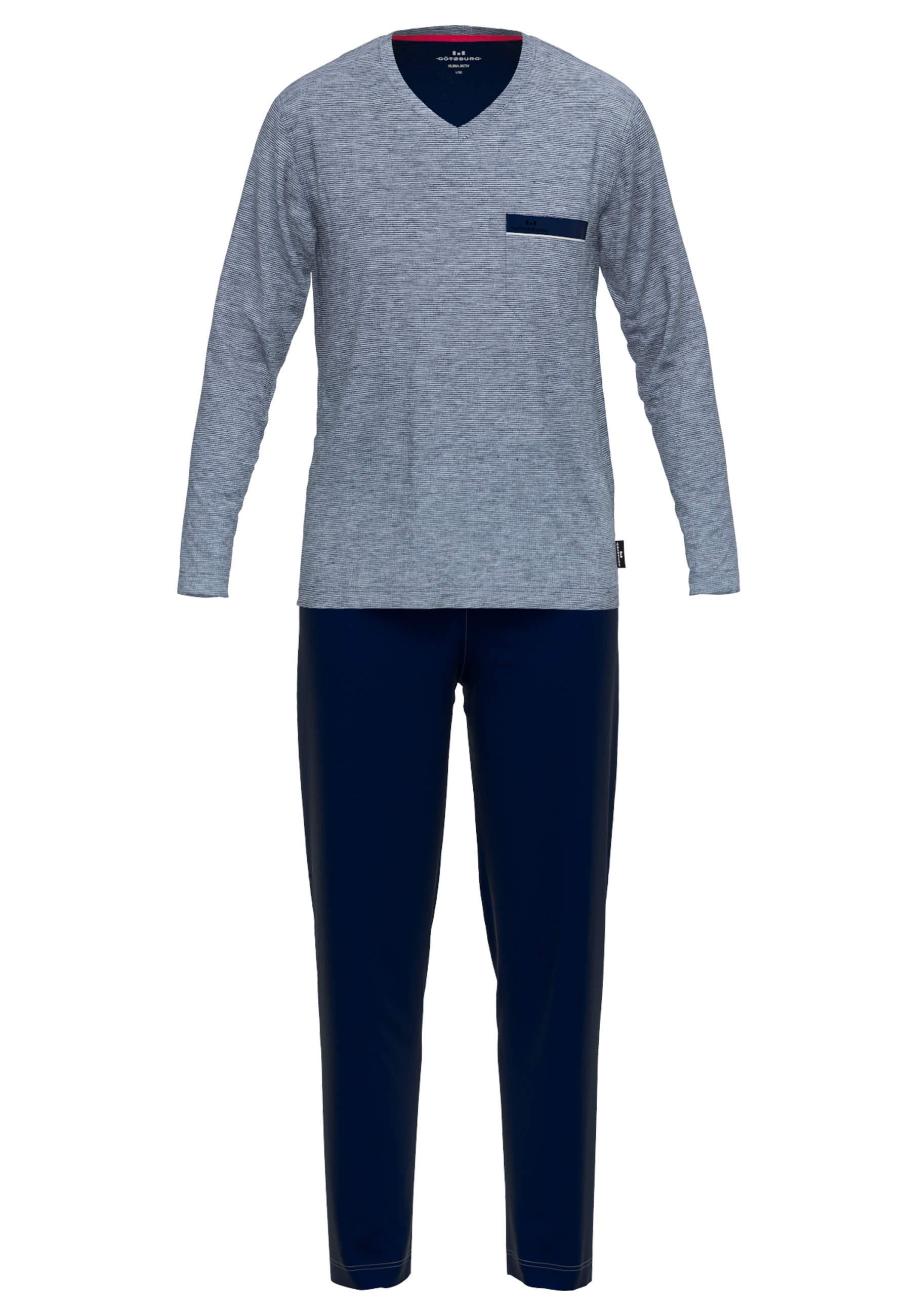 GÖTZBURG Schlafanzug "Upper West" 2 Stk. tlg., Langarm, V-Ausschnitt, lange günstig online kaufen