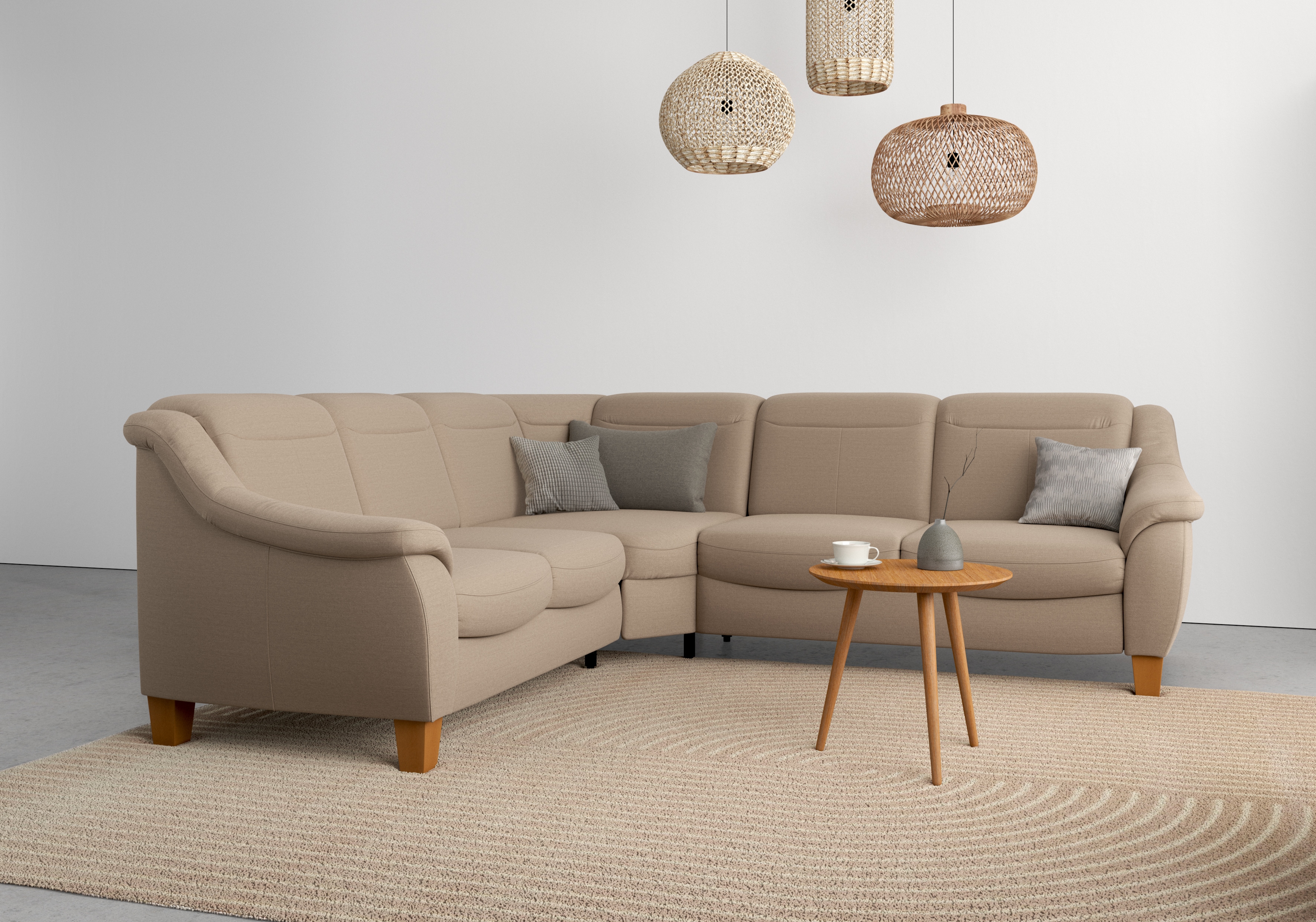 OTTO home Ecksofa "Caldera L-Form" Federkern, optional Kopfteilverstellung, Schlaffunktion & Bettkasten