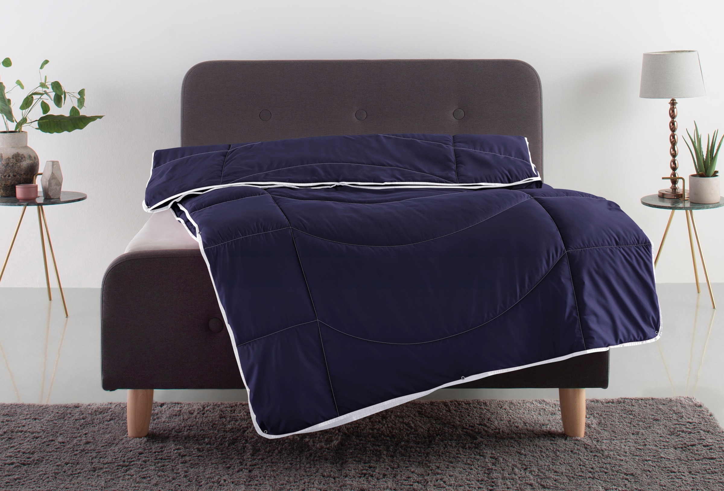 my home Microfaserbettdecke "Microlux, Bettdecke 135x200 cm, 155x220 cm, 20 günstig online kaufen