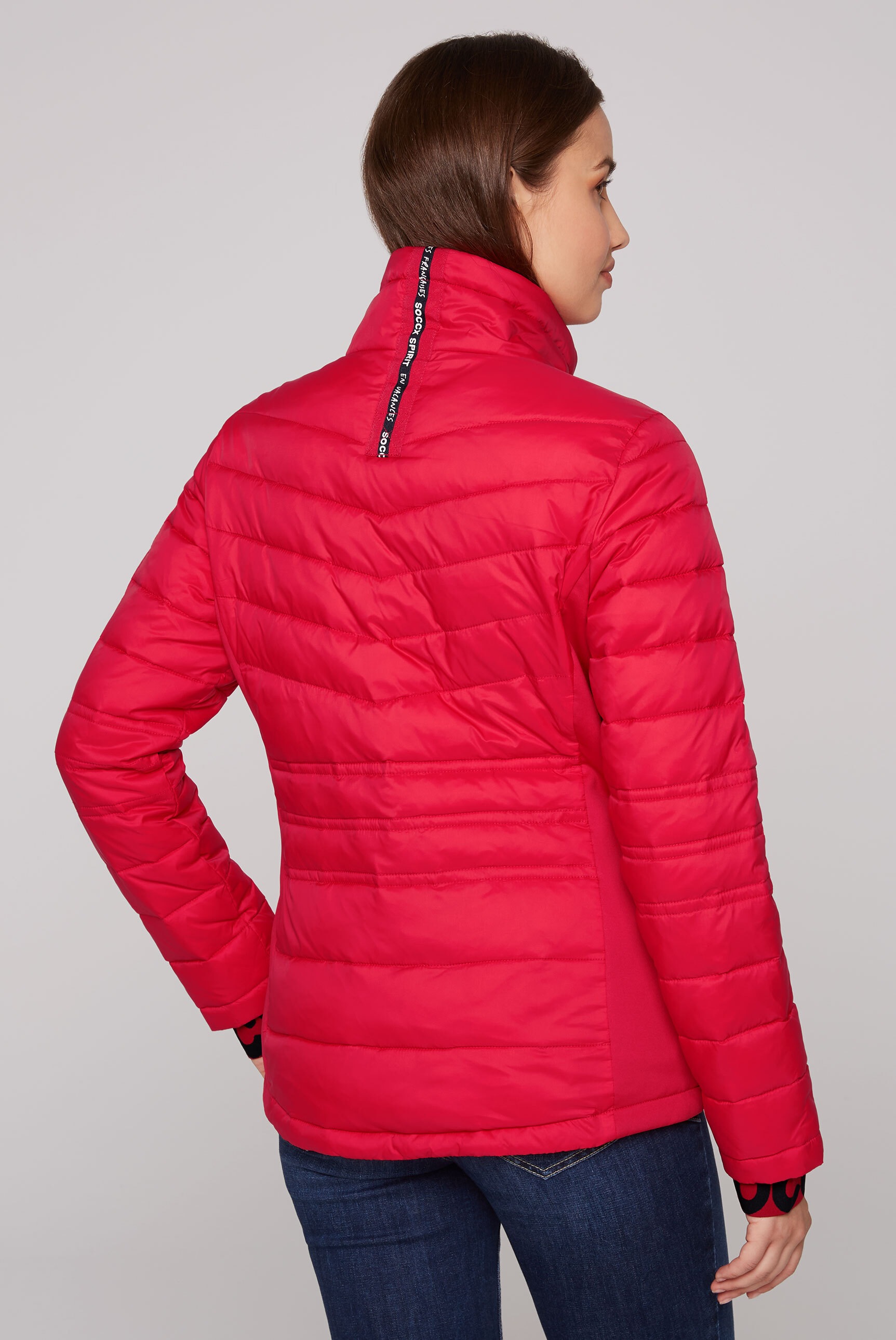 SOCCX Steppjacke, ohne Kapuze, mit Windfangleiste