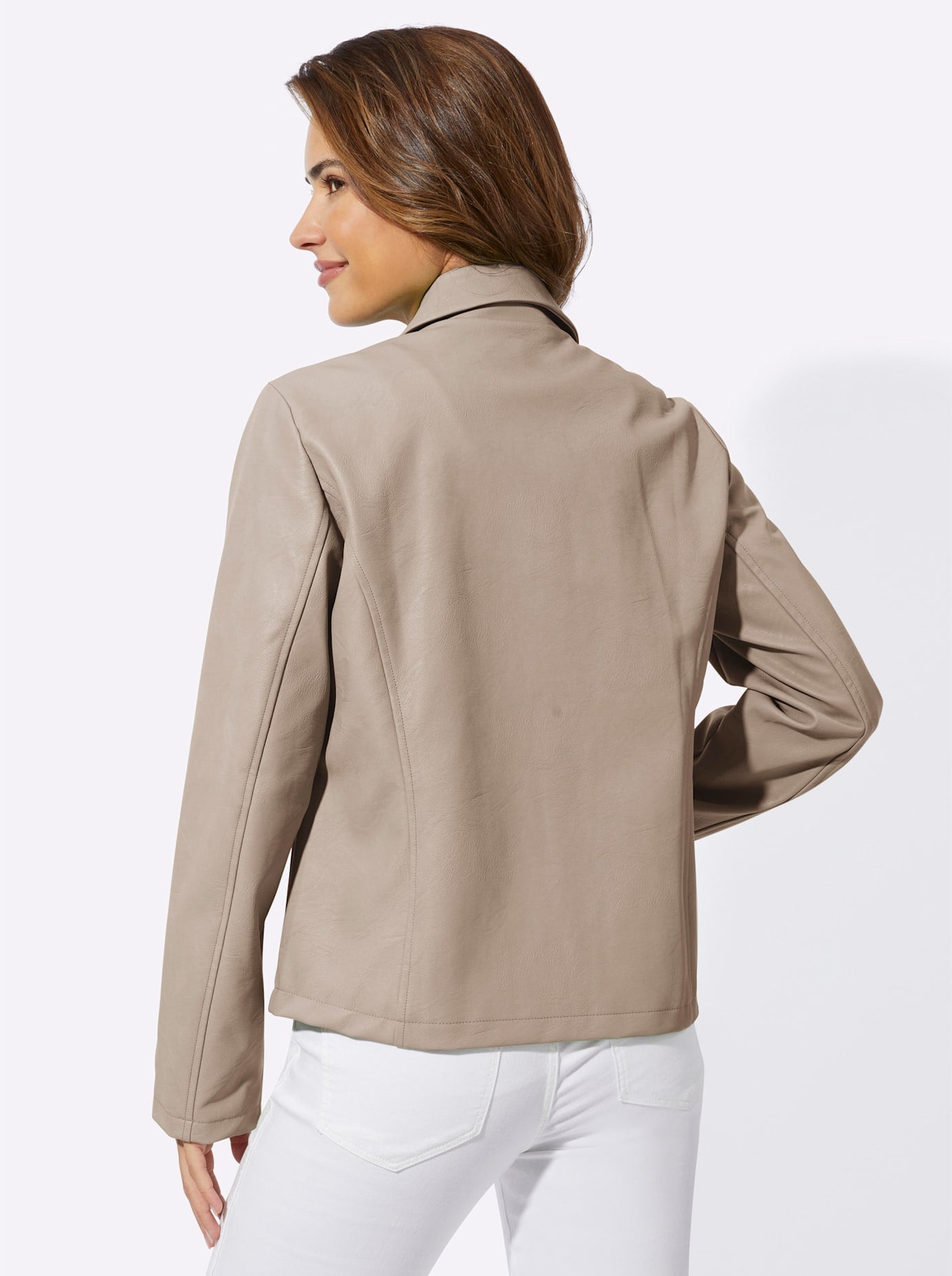 Classic Basics Lederimitatjacke, ohne Kapuze