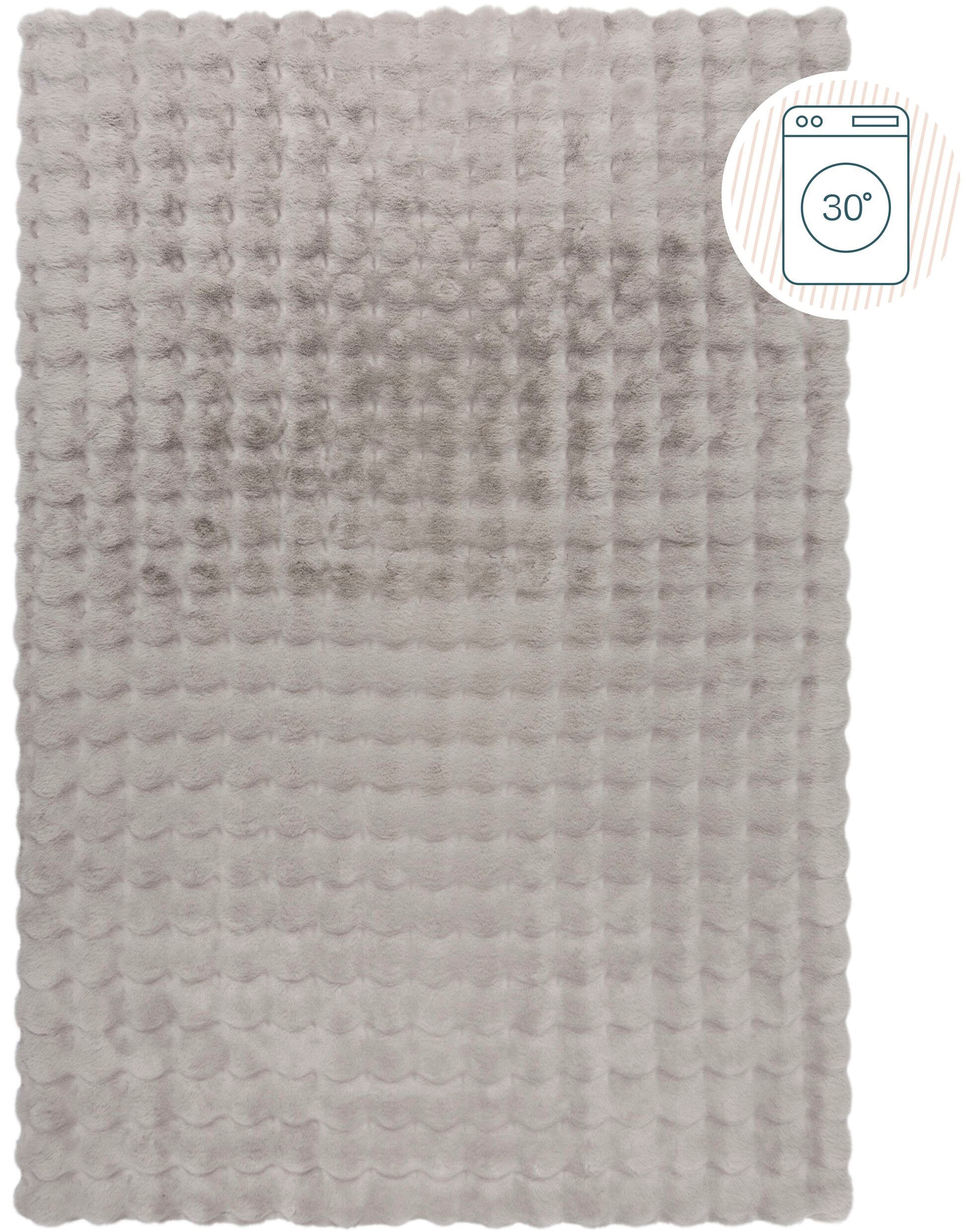 FLAIR RUGS Hochflor-Teppich "Waffle Faux Fur" rechteckig 35 Höhe Waffelmust günstig online kaufen