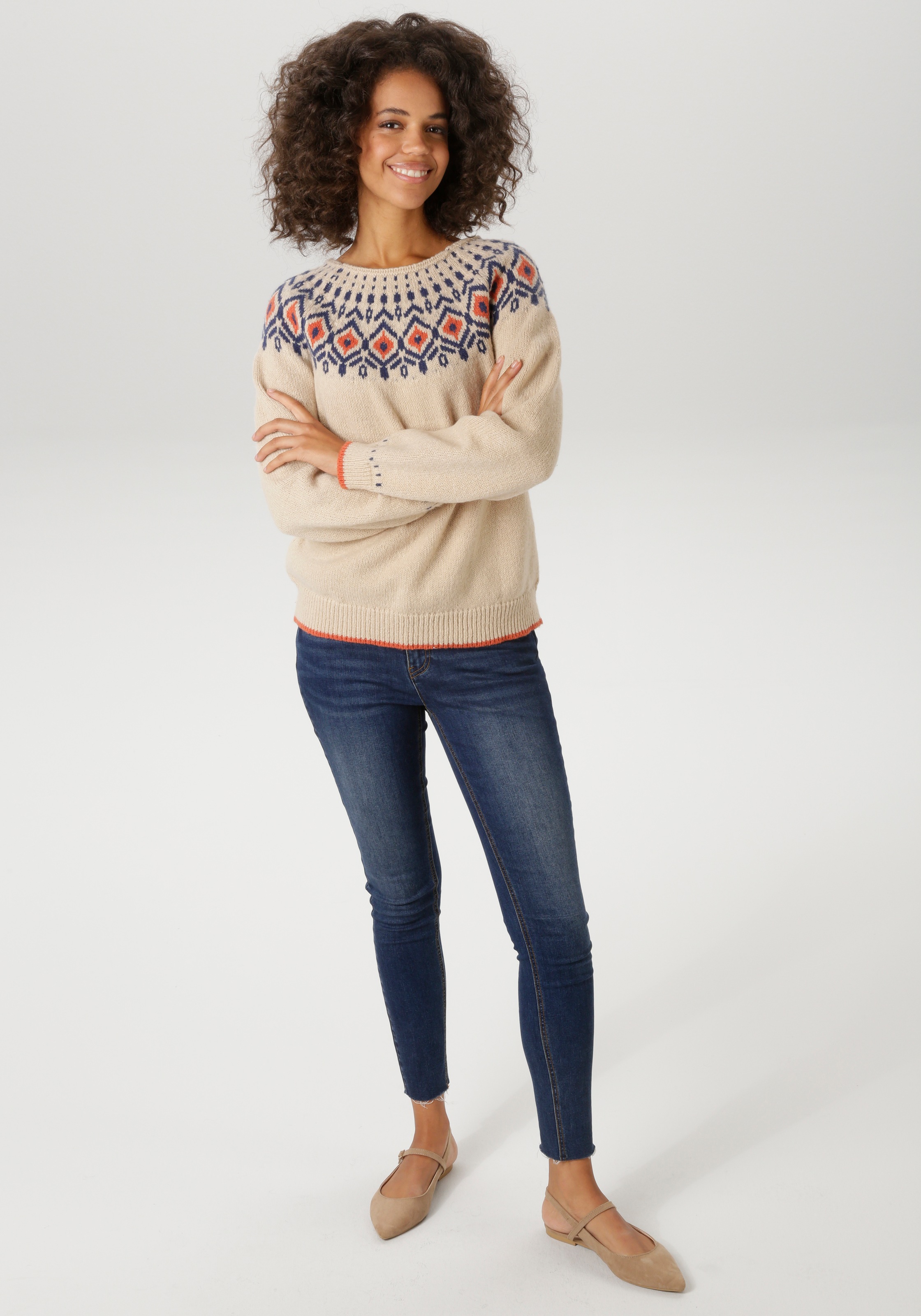 Aniston Casual Knit Sweater Multicolor Size 34 3