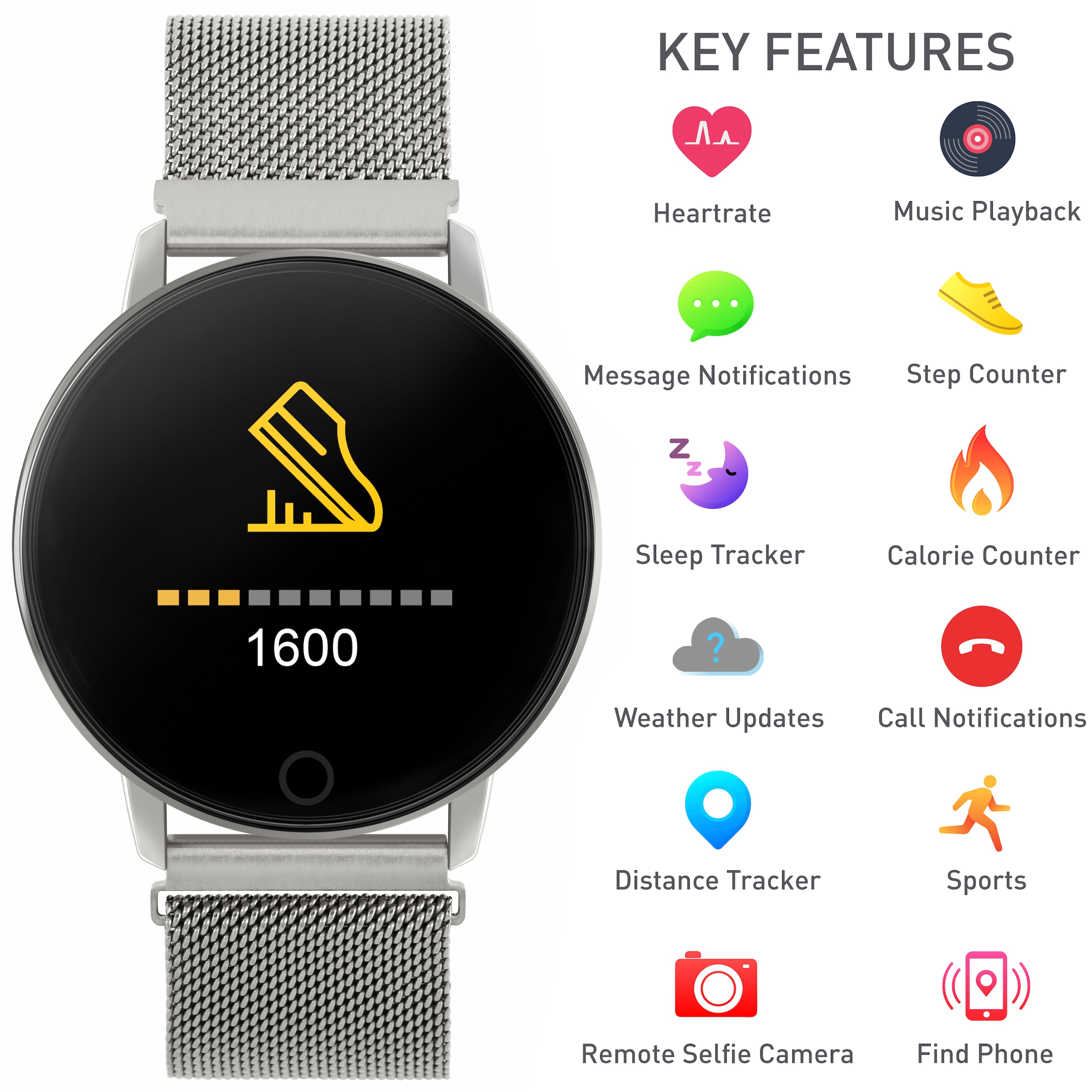 REFLEX ACTIVE Smartwatch »Serie 5, RA05-4015«