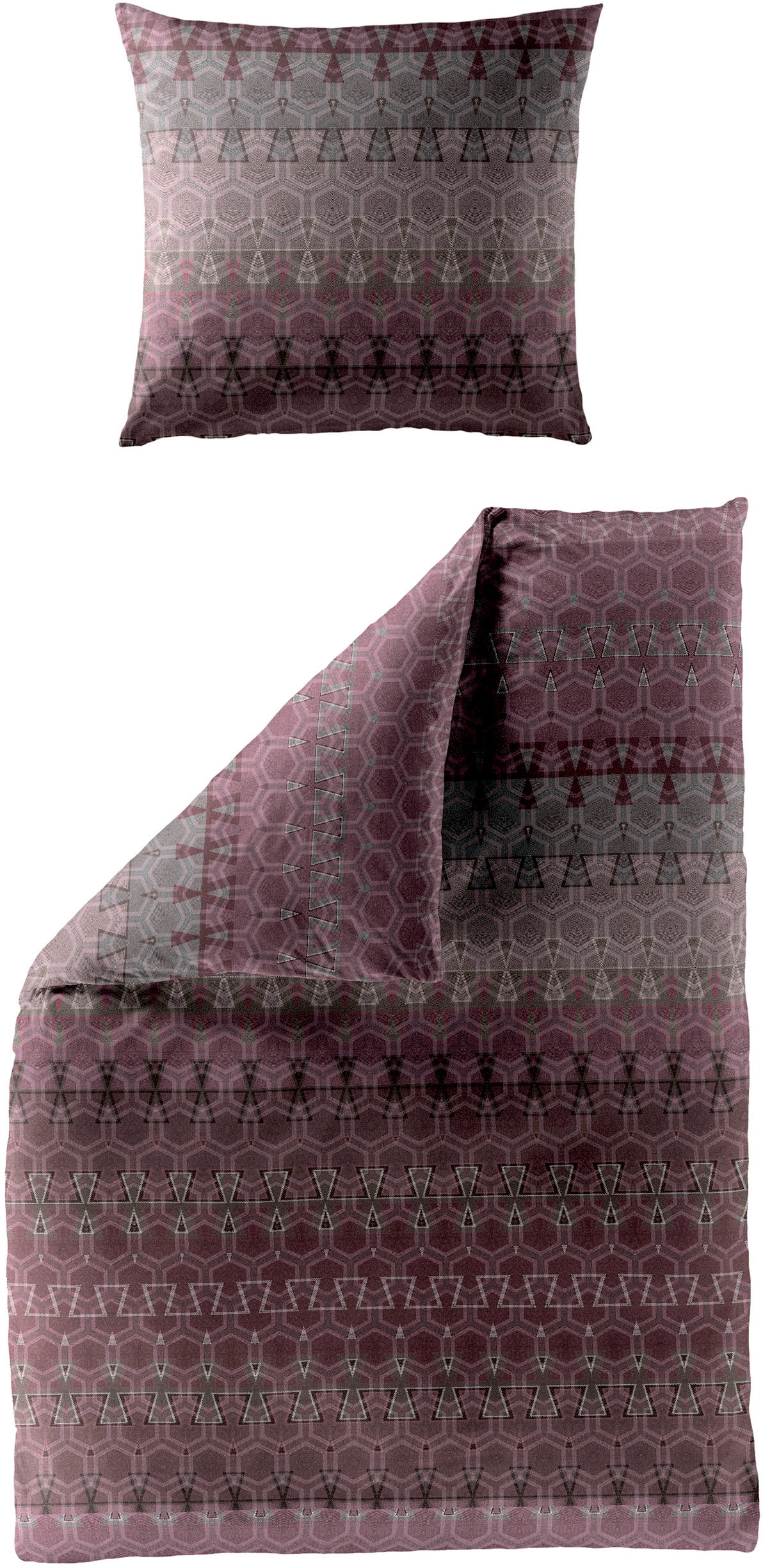 BIERBAUM Bettwäsche "5276" 2 Stk. Mako-Satin, 100 % Baumwolle, pflegeleicht günstig online kaufen