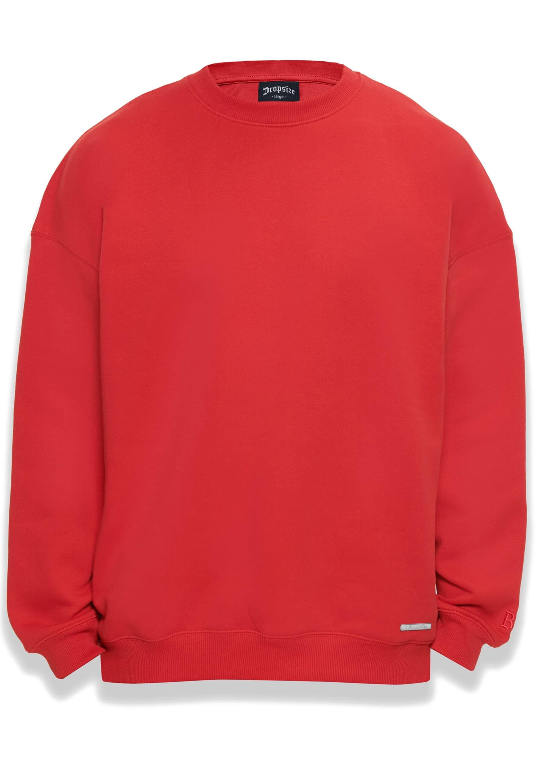 Dropsize Rundhalspullover "Dropsize Herren Bazix Republiq Super Heavy Blank günstig online kaufen