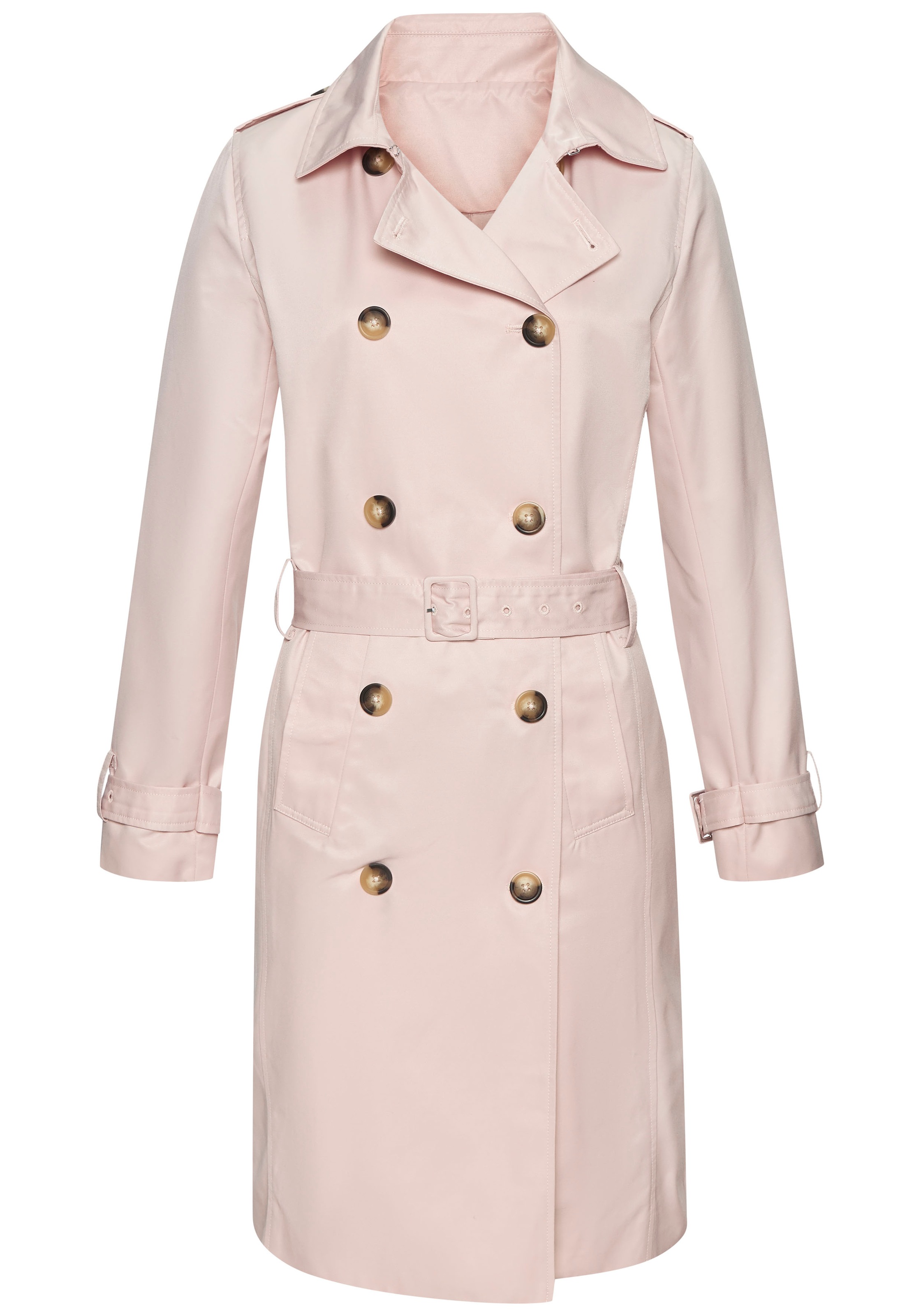 LASCANA Trenchcoat, mit Passe, pflegeleichter Materialmix