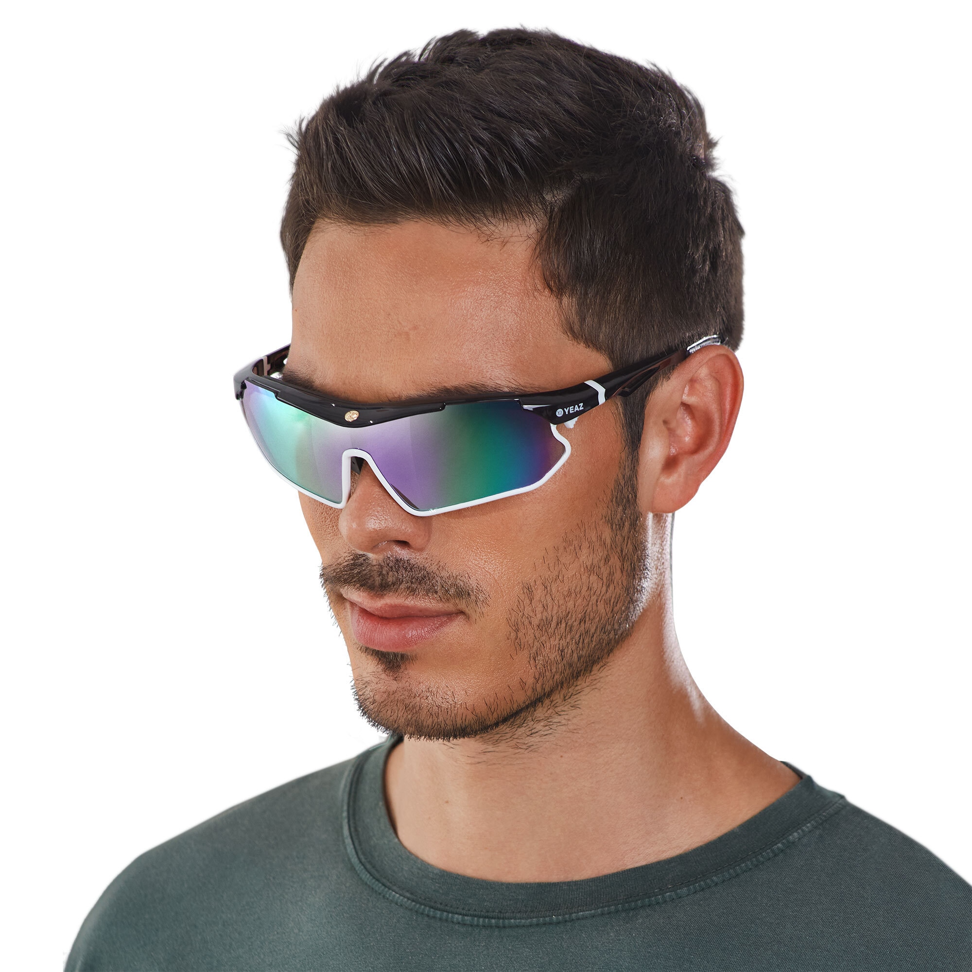 YEAZ Sportbrille »Sport-Sonnenbrille schwarz/weiß/lila SUNRAY«