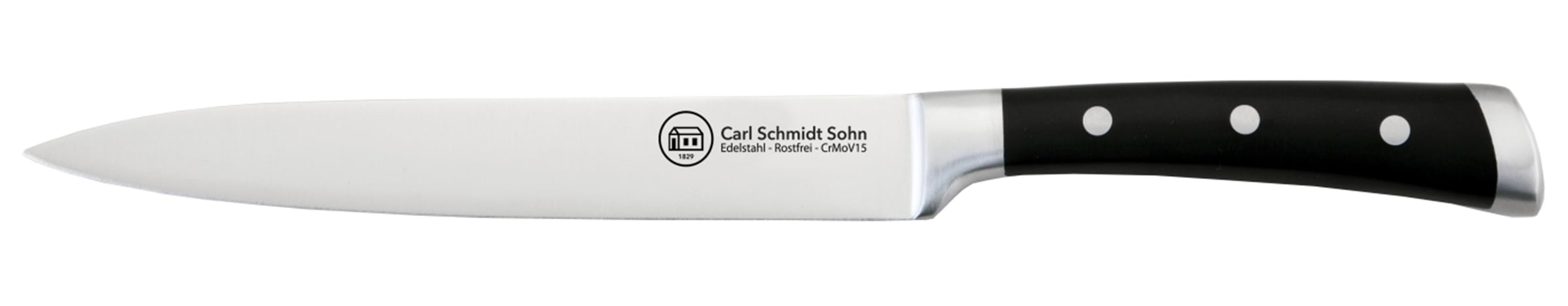 Carl Schmidt Sohn Fleischmesser "HERNE, 20 cm, Edelstahl rostfrei" mit ergonomischem Griff und Messerkropf