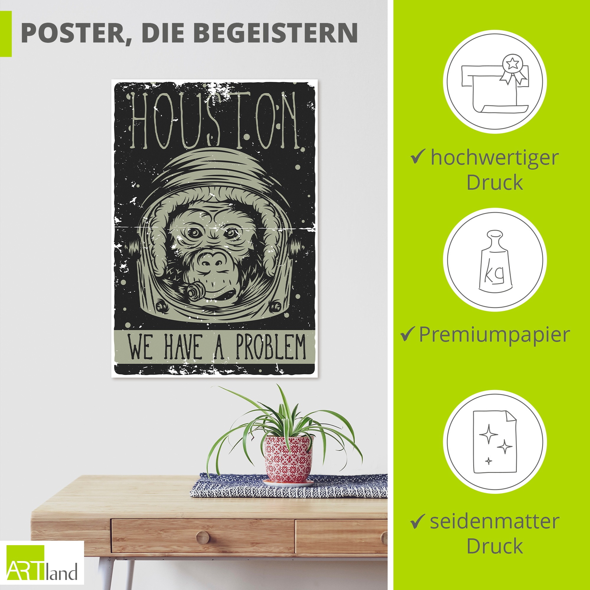 Artland Wandbild »Houston« 1 Stk. tlg. als Alubild, Leinwandbild, Poster, Wandaufkleber in verschied. Größen