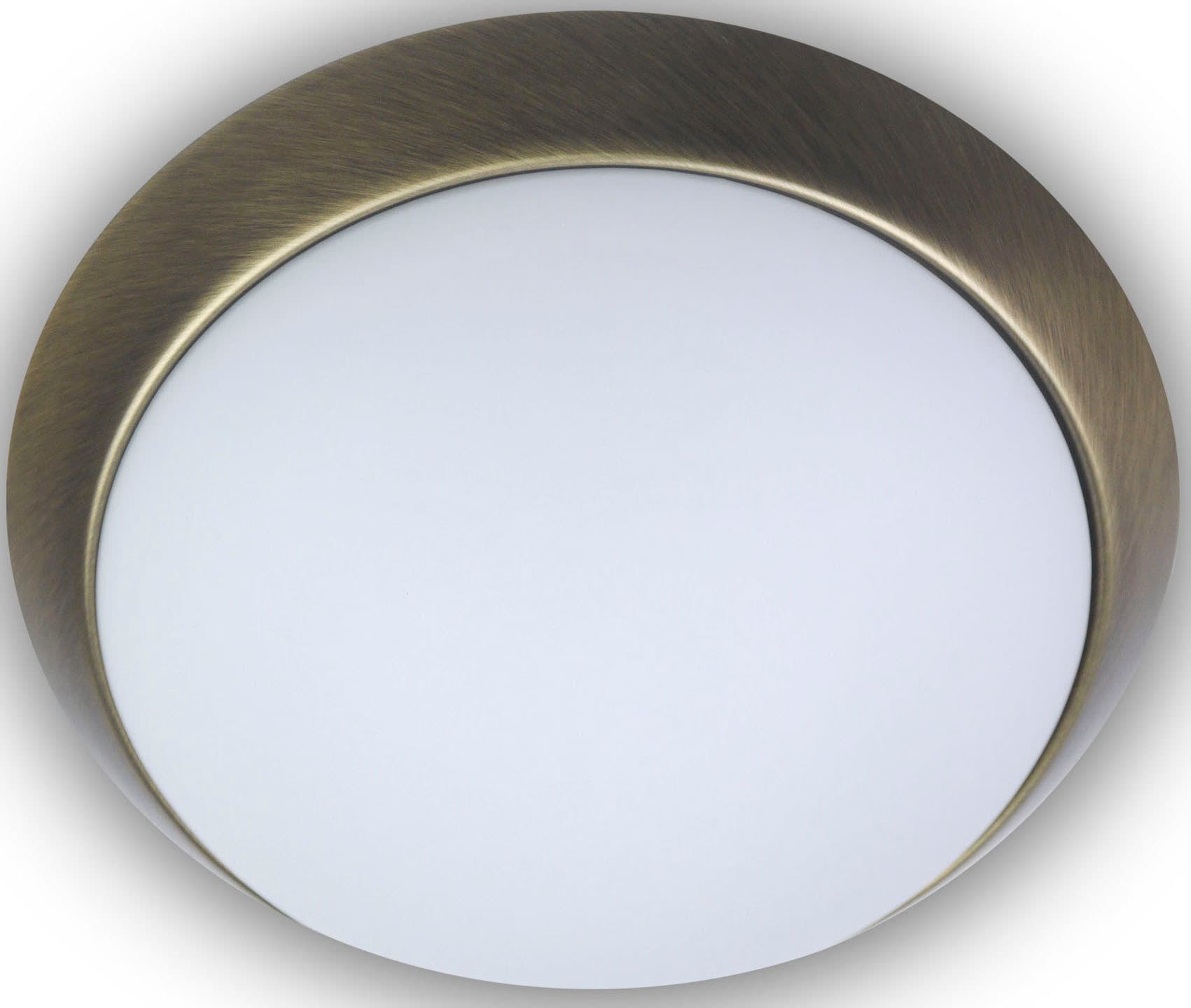 NIERMANN Deckenleuchte "Opal matt, Dekorring Altmessing, HF Sensor, LED", gold (altmessing), 1, Ø 40cm, 1 Stk., Leuchten, Deckenleuchte