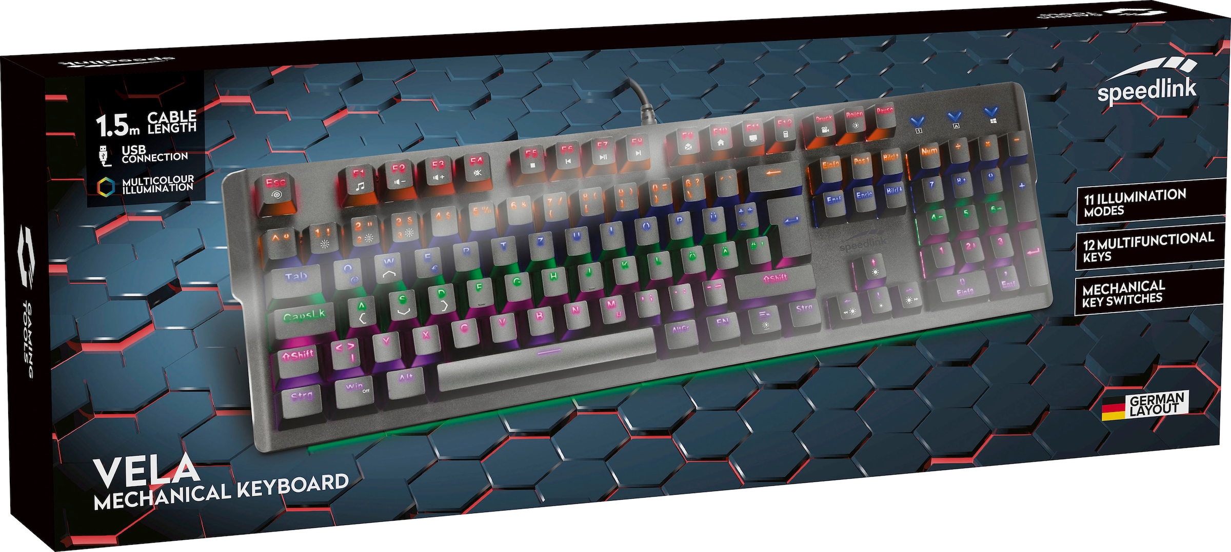 Speedlink Gaming-Tastatur »VELA LED mechanisch«, | BAUR (USB-Anschluss), mechanisch