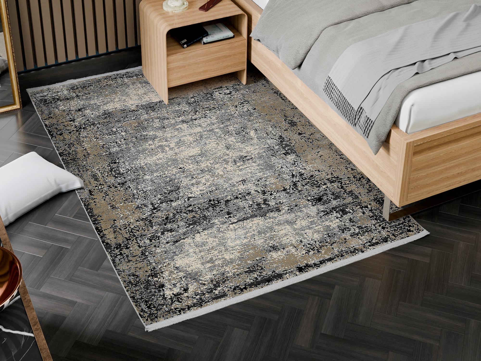 OCI DIE TEPPICHMARKE Teppich "ARCADIA PLAZA" rechteckig 6 mm Höhe Design Teppich Kurzflor dezenter Glanz, Viskose, hochwertige Qualität