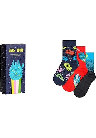 Happy Socks Socken »Star Wars Gift Set«, (3 Paar), Millennium Falcon, Darth Vader &...
