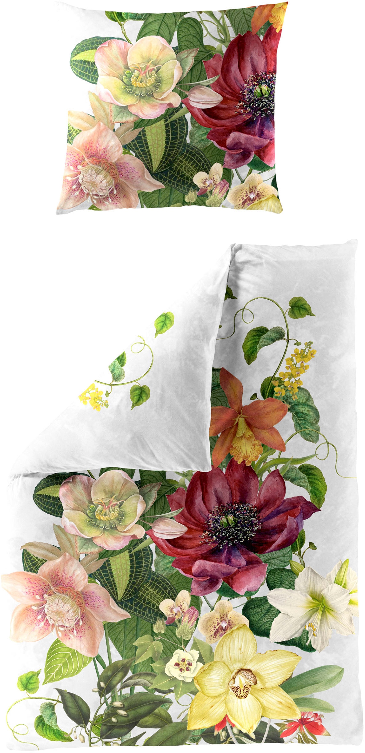 BIERBAUM Bettwäsche "5292" 2 Stk. tlg. Mako-Satin, 100 % Baumwolle, pflegel günstig online kaufen