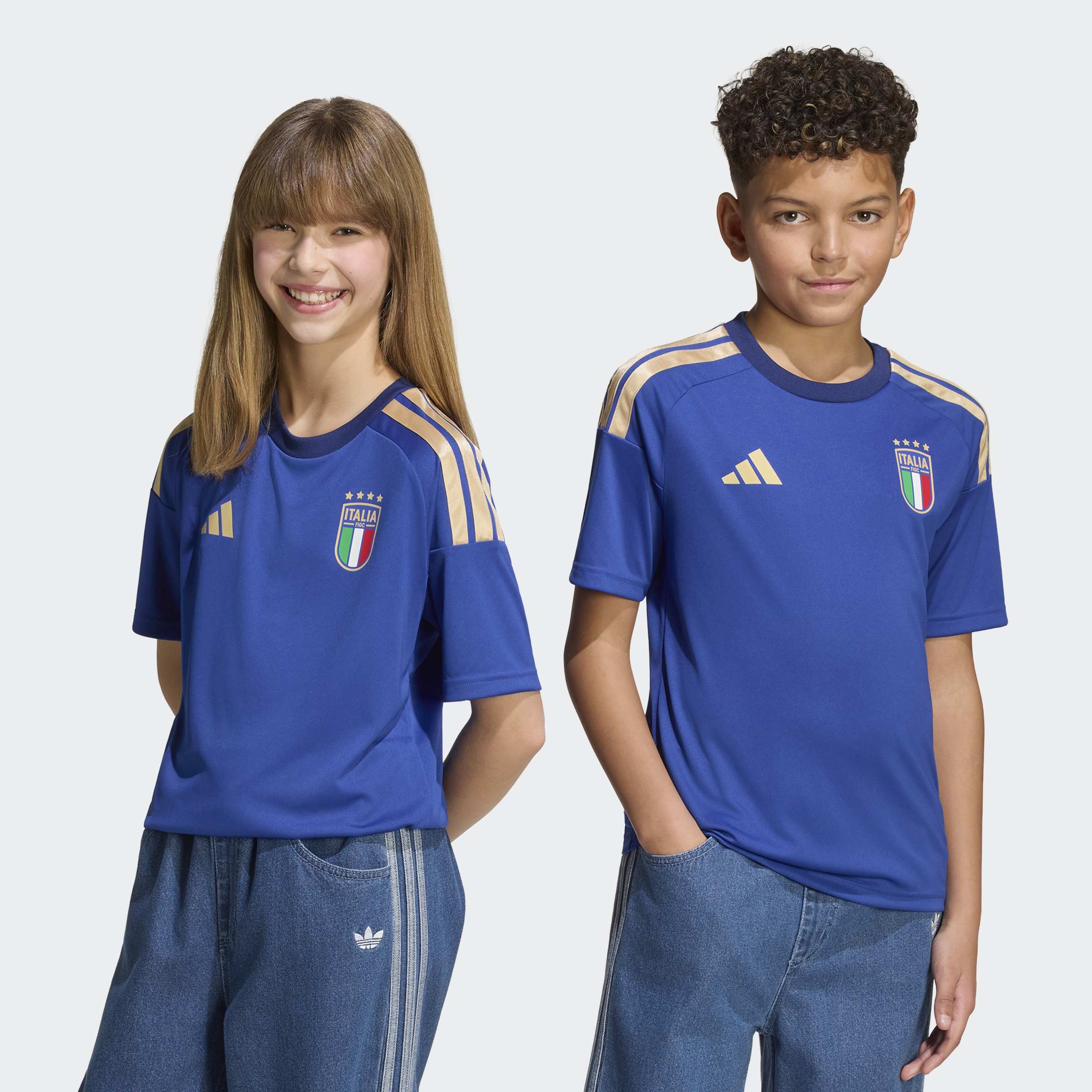 adidas Performance Fußballtrikot "FIGC H JSY FANY" Kinder Fußballtrikot, ohne Verschluss, aus Polyester