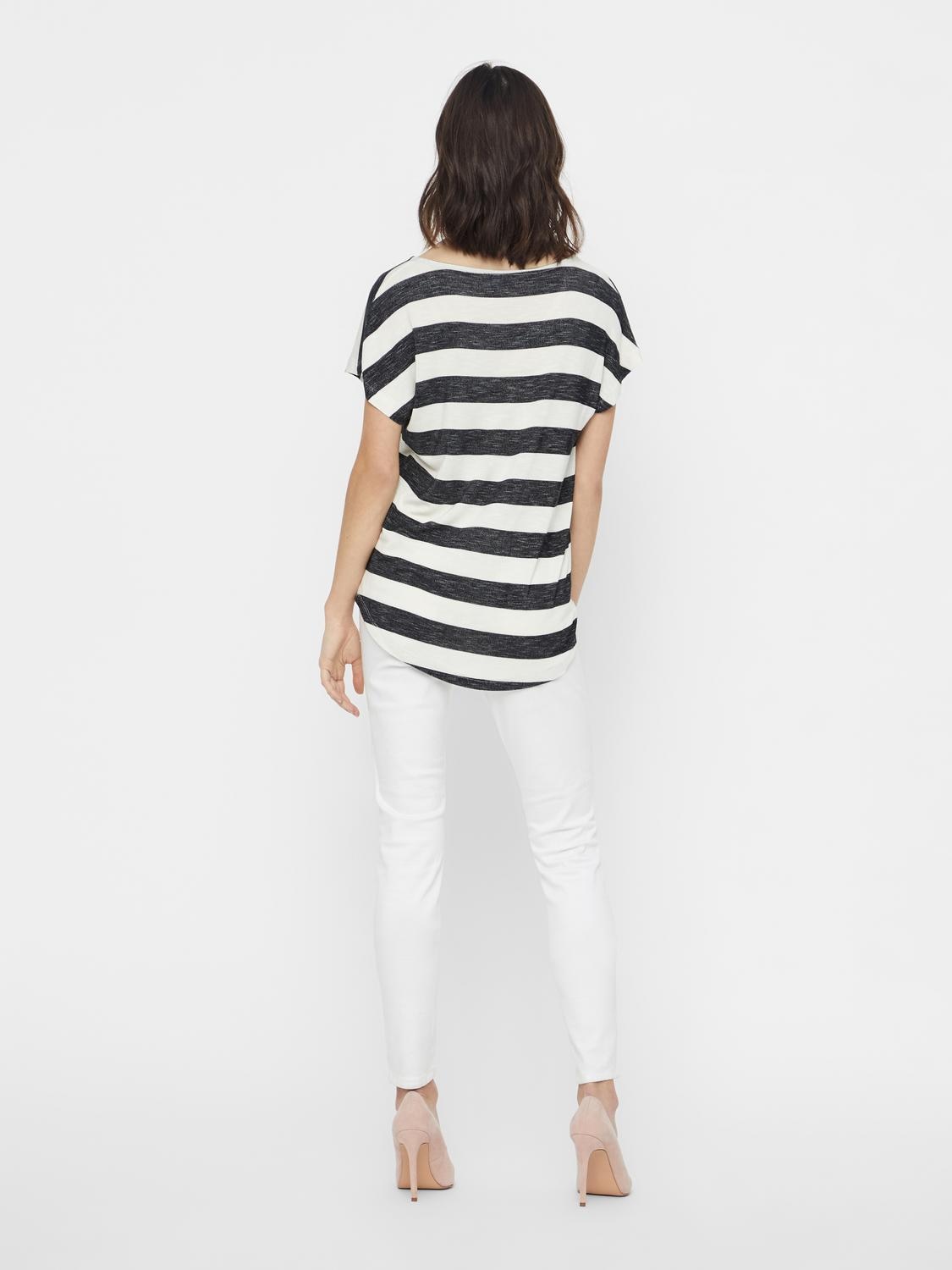 Vero Moda Kurzarmshirt »VMWIDE STRIPE SL TOP GA JRS NOOS«