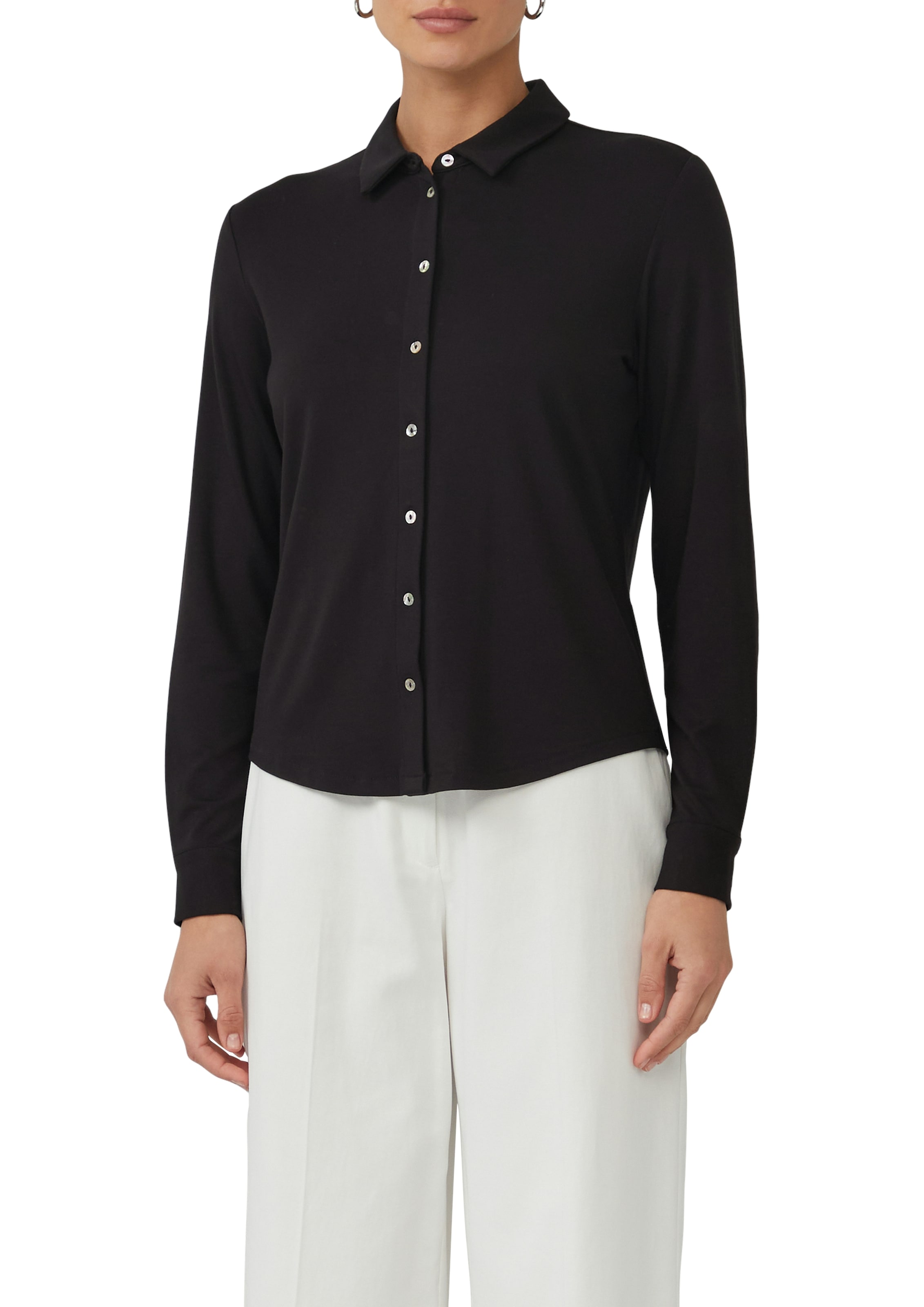 s.Oliver BLACK LABEL Hemdbluse, mit Perlmuttknöpfen günstig online kaufen