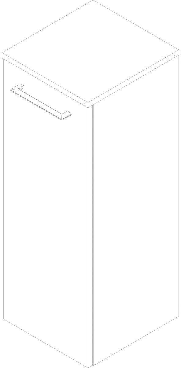 FACKELMANN Midischrank »B.perfekt«, Badmöbel Badmöbel Breite 30,5 cm
