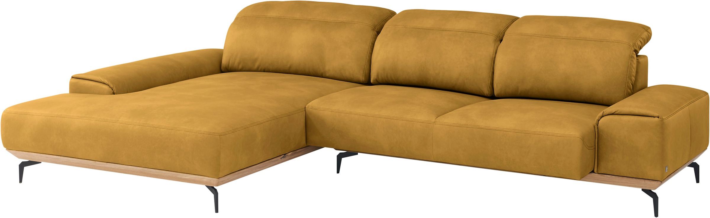 Musterring Wohnlandschaft »MR 2490«, Fuß Schwarz, Sitzhöhe 46cm, wahlweise mit Funktionen, Maße 342x207 cm