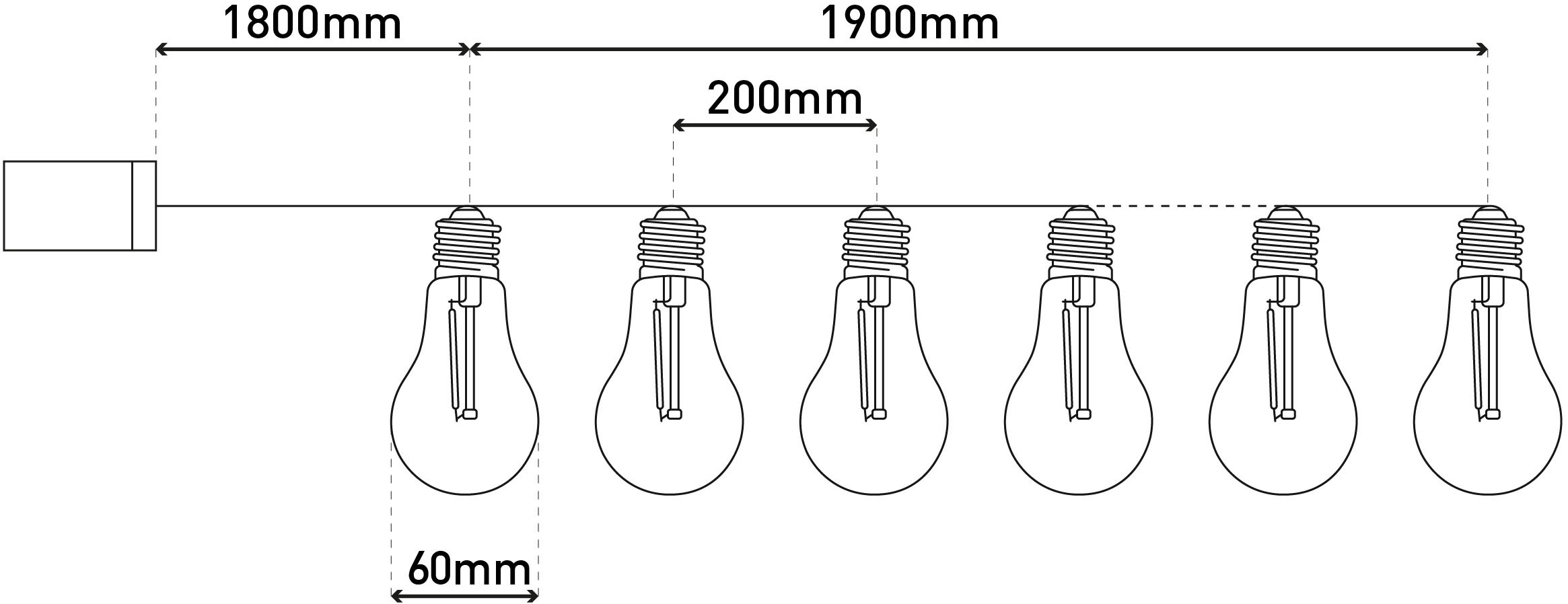 näve LED-Lichterkette »Linda«, 10 St.-flammig, Solar, 10 Glühbirnen klar, RGB-LED, Dämmerungssensor, Zuleitung 180cm