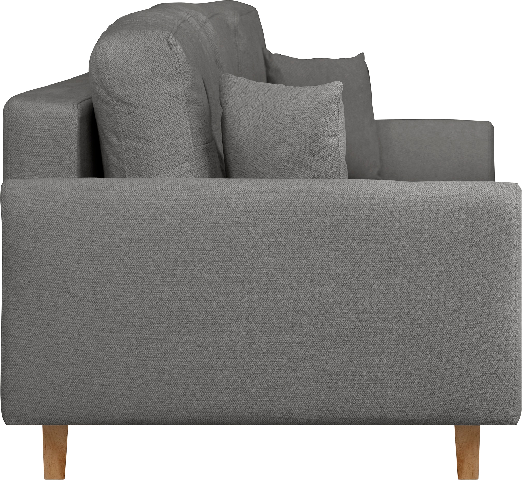 Home affaire 2-Sitzer »TRIPLO mit Wellenunterfederung, Maße B/T/H: 165/100/89 cm«, Sofa mit Steppung im Rückenbereich, incl. Rückenkissen und Zierkissen