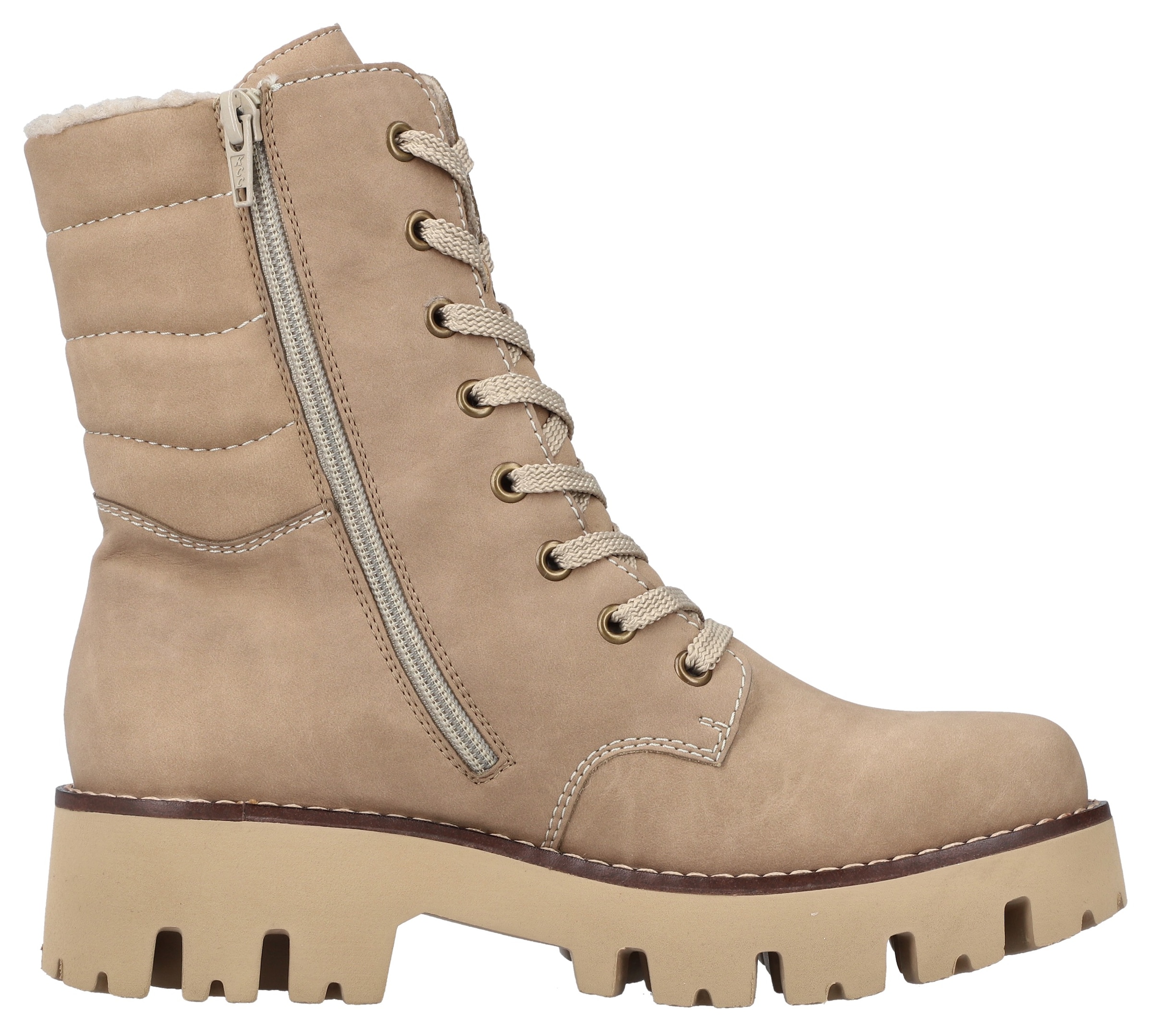 Rieker Winterstiefelette, Winterboots, Schnürboots, Profilsohle, mit Innenreißverschluss