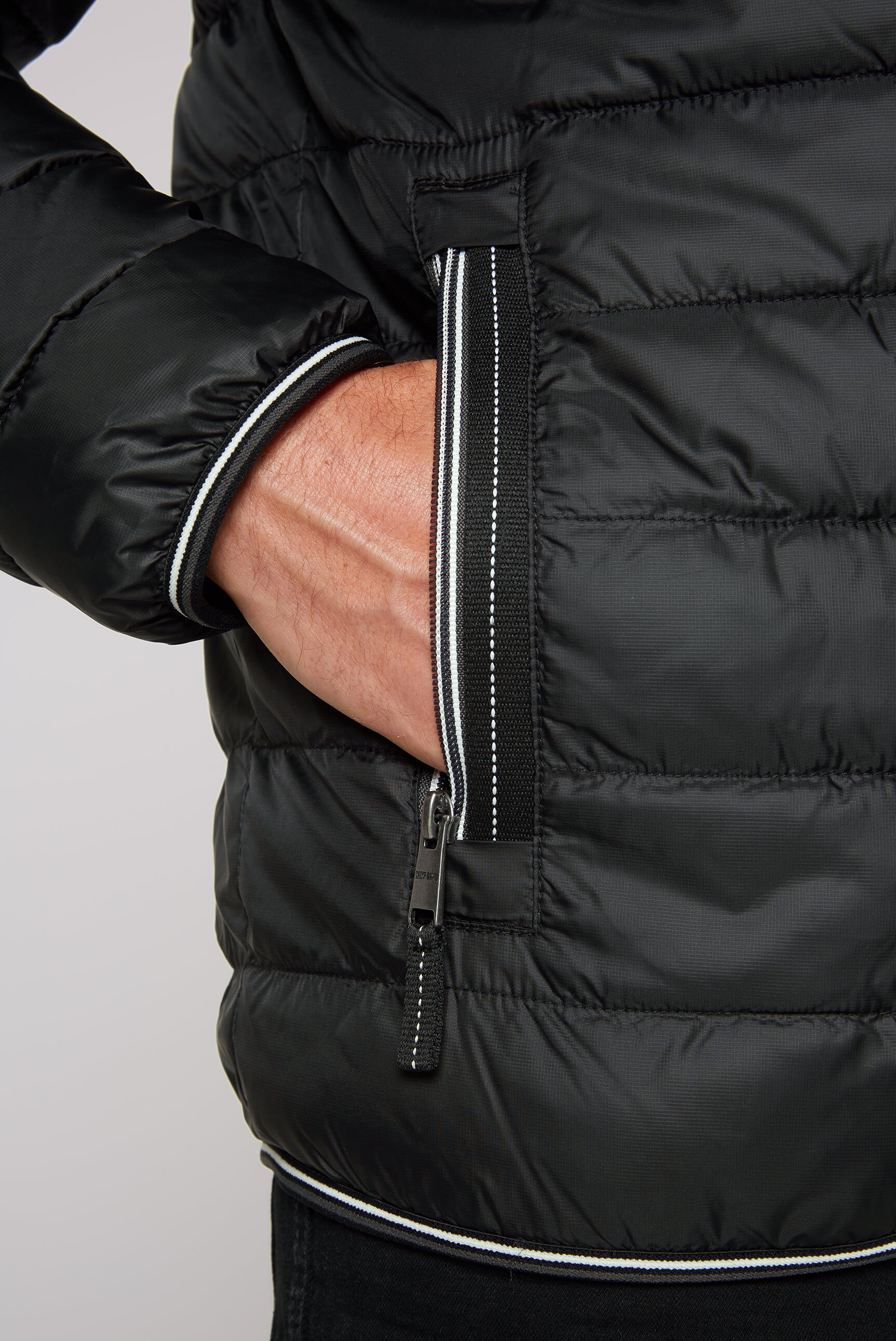 CAMP DAVID Outdoorjacke, ohne Kapuze, mit elastischem Saumabschluss