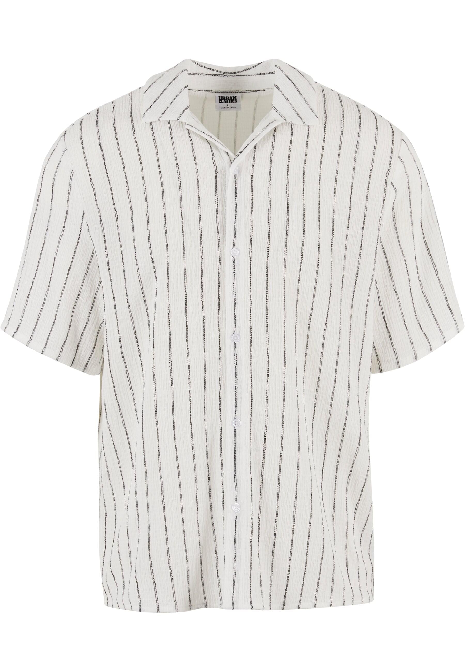 URBAN CLASSICS Langarmhemd "Urban Classics Striped Crinkle Resort Shirt", ( günstig online kaufen