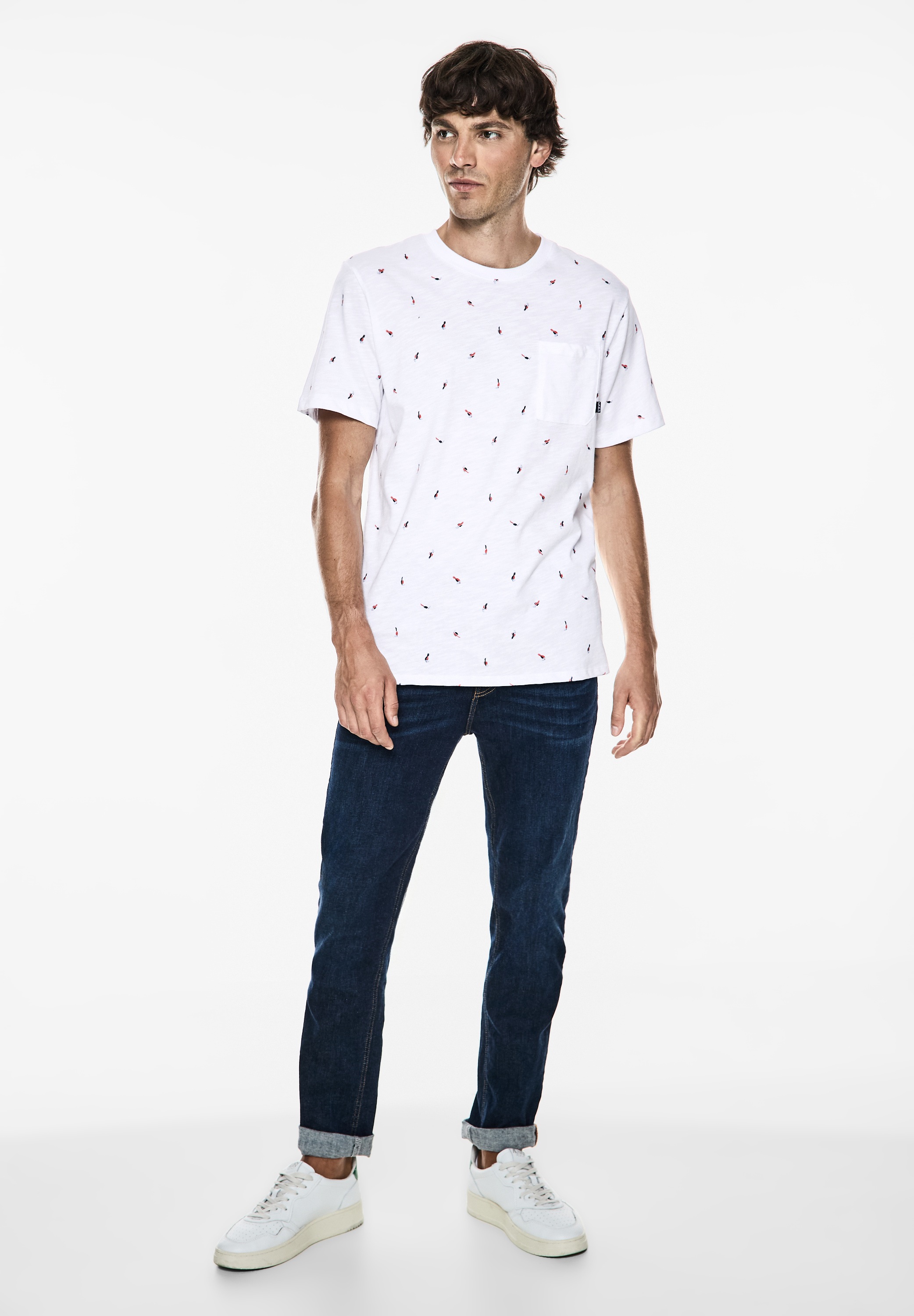 STREET ONE MEN T-Shirt, aus reiner Baumwolle