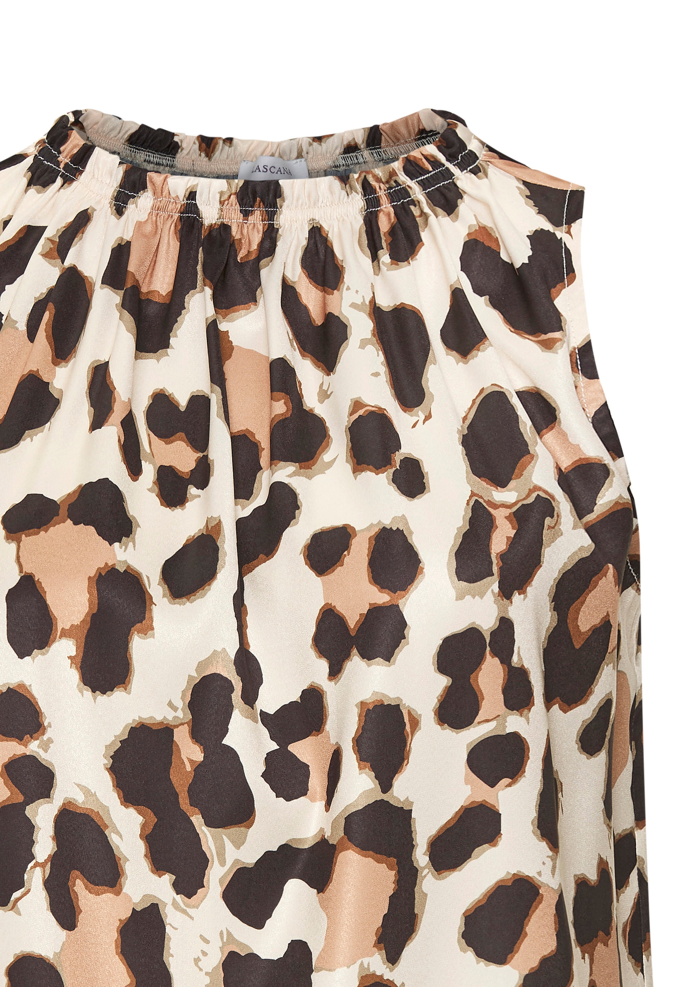LASCANA Blusentop, aus Satin mit Leoprint, elegantes Top