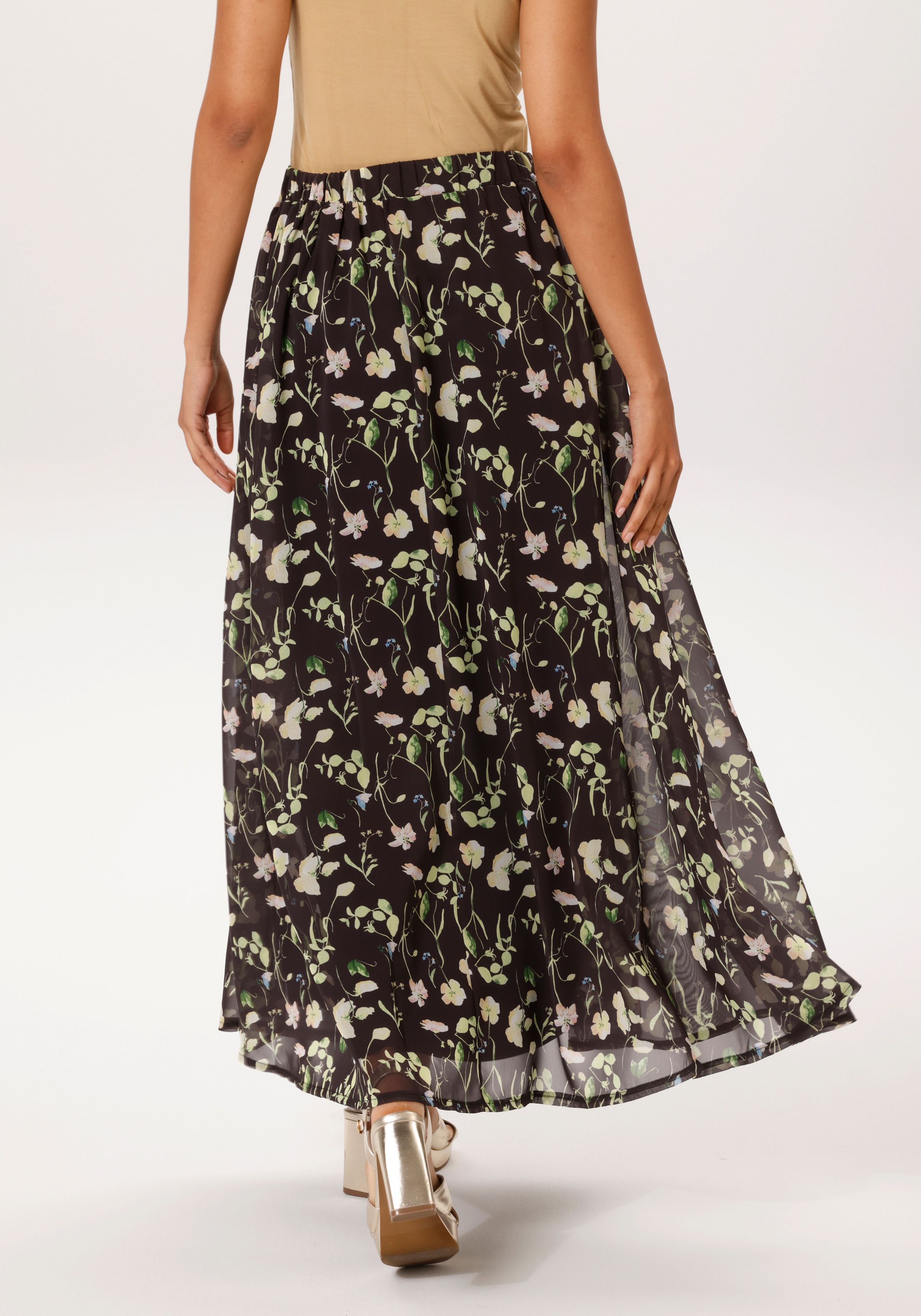 Aniston CASUAL Maxirock mit pastellfarbenen Blumen bedruckt - NEUE KOLLEKTI günstig online kaufen