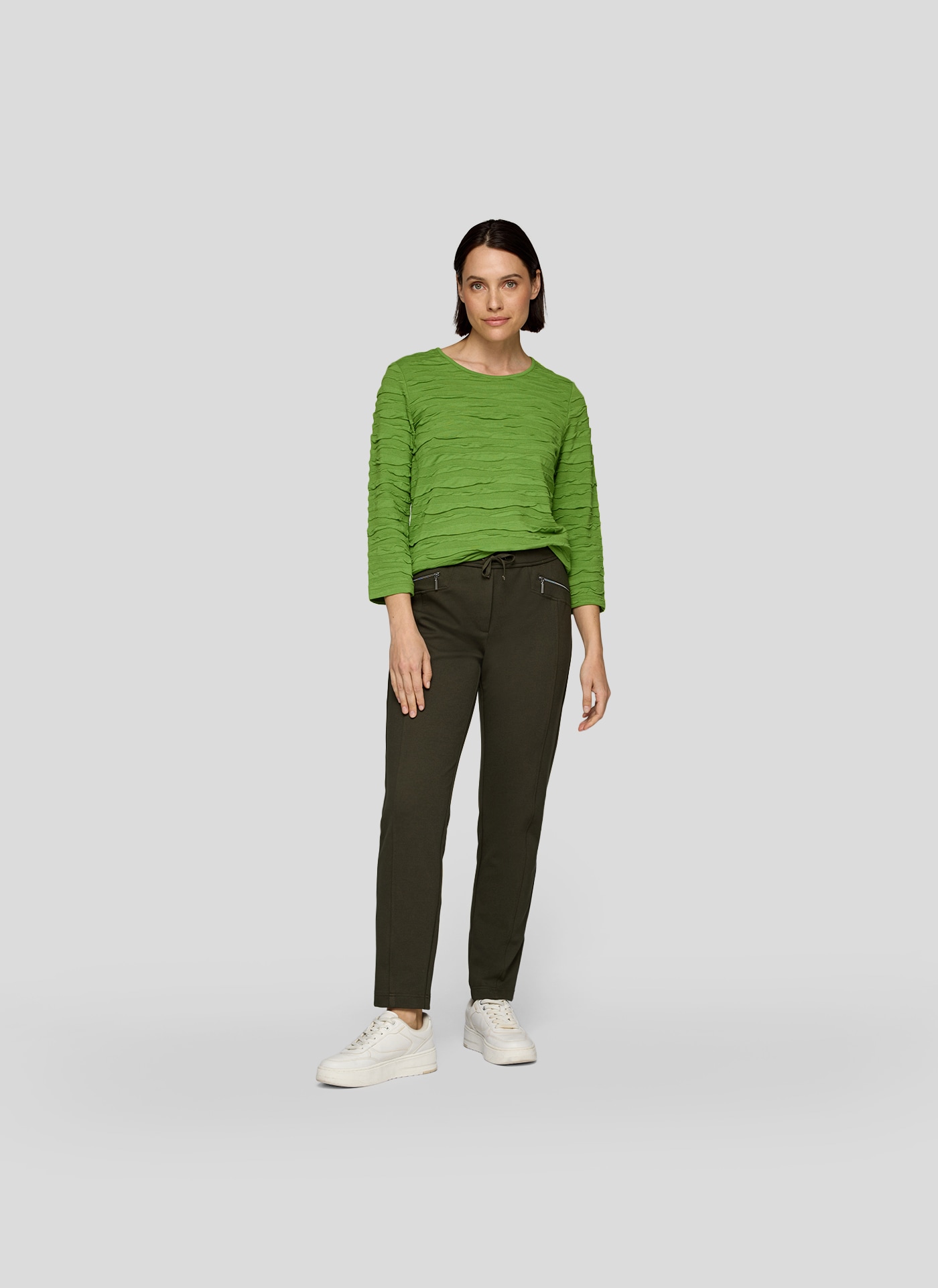 Rabe 3/4-Arm-Shirt mit Struktur Muster