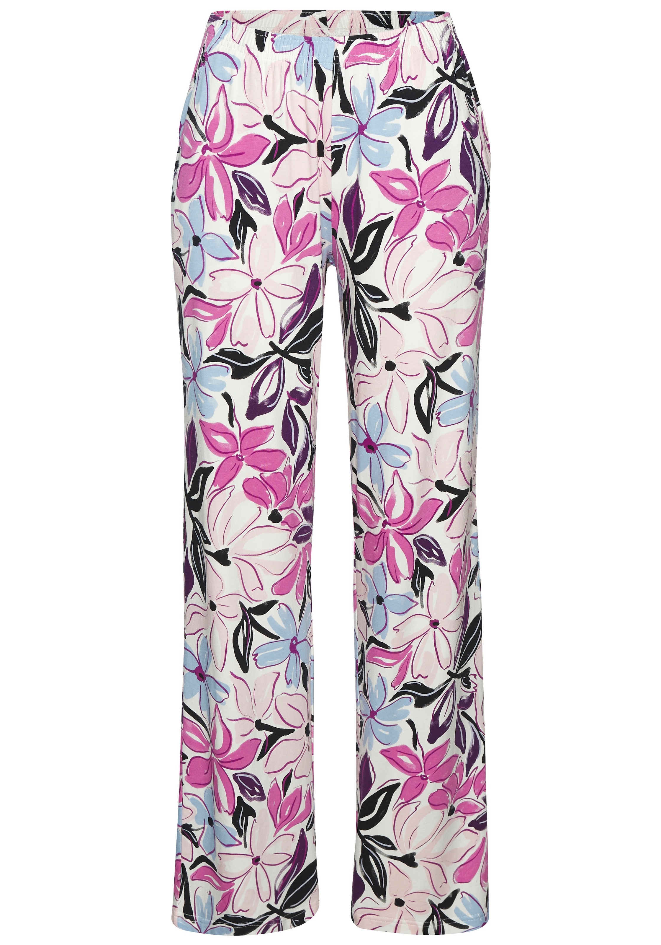 LASCANA Pyjama, (2 tlg.), mit schönem Blumendruck