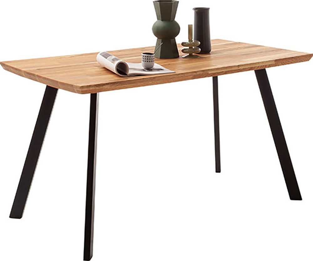 MCA living Esstisch »Zeballos, TOPSELLER!«, (1 St., Holztisch), Tischplatte aus Zerreiche, Schweizer Kante, belastbar bis 100 Kg