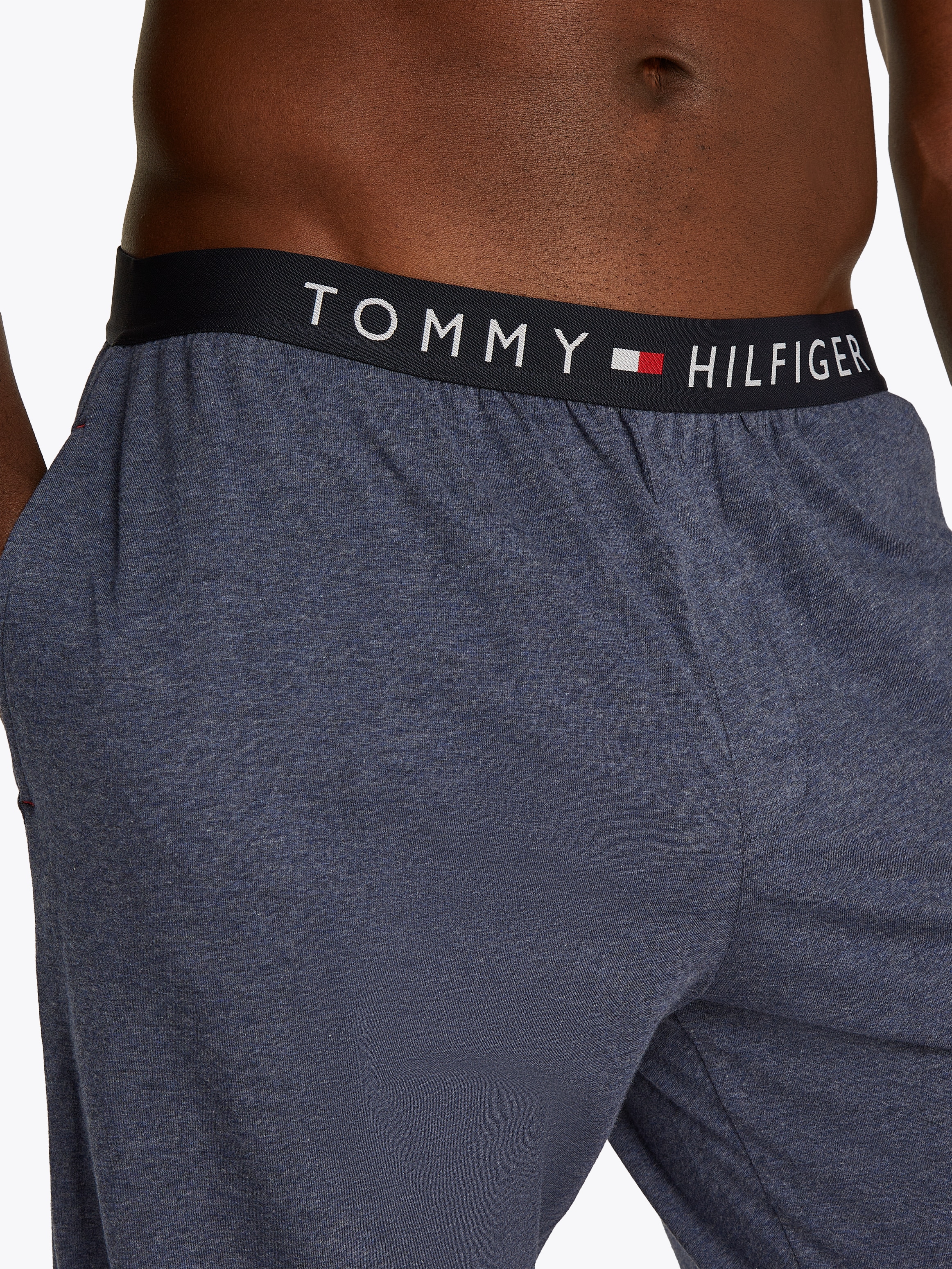 Tommy Hilfiger Underwear Pyjamahose »JERSEY PJ PANT CUFFED«, mit Logobund
