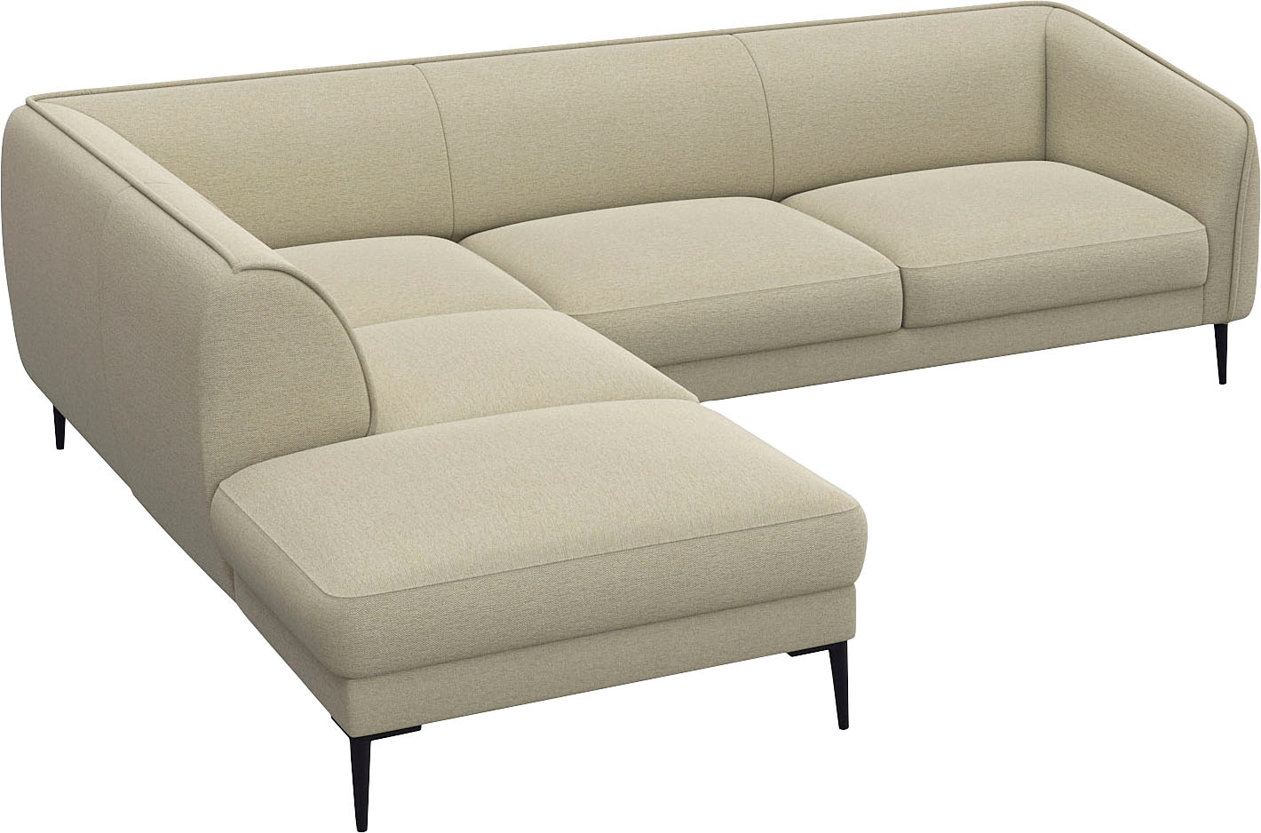 FLEXLUX Ecksofa »Belle Designsofa, L-Form, B/T 268/209 cm«, Skandinavisches Design, In hochwertiger Verarbeitung