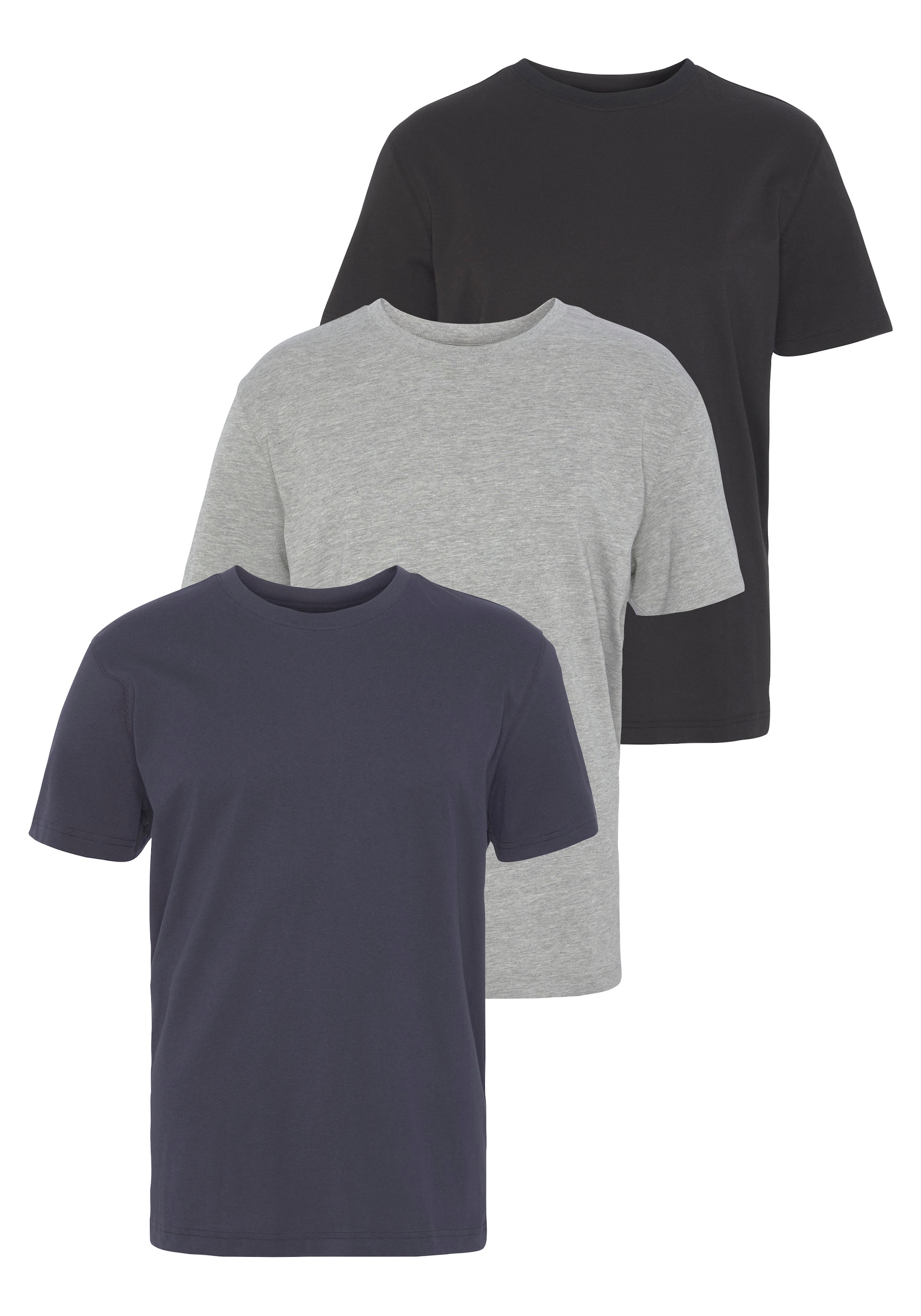 Man\'s World shirt T-Shirt, 3er-Pack), tlg., Unterzieh- BAUR als perfekt für T- 3 ▷ | (Packung