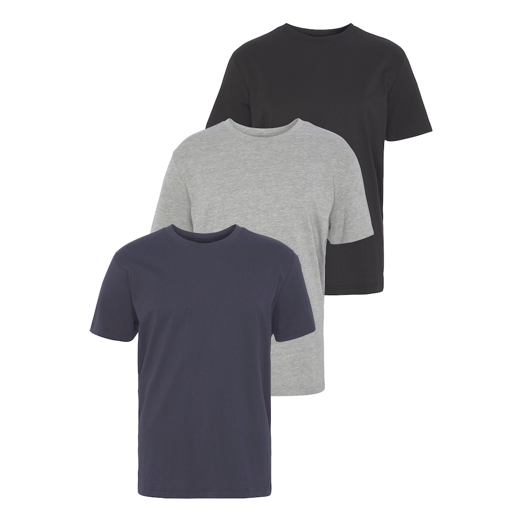 Man's World T-Shirt, (Packung, 3 tlg., 3er-Pack), perfekt als Unterzieh- T-shirt