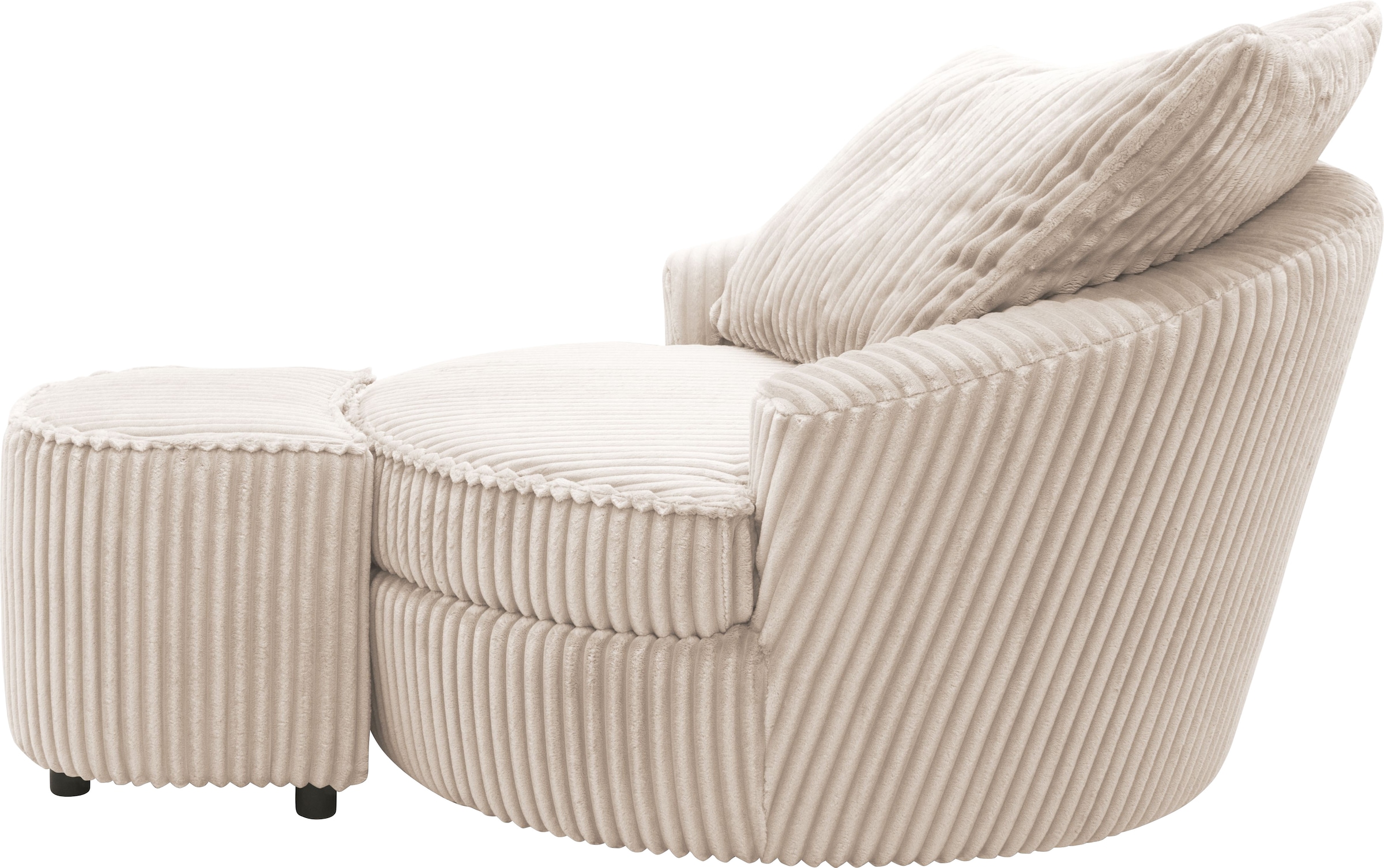 INOSIGN Drehsessel »AMECA, Love Seat XXL, Lese-Sessel, Big-Sessel 122 x 126 x 76 cm«, (1 St.), mit Mega-Cordstoff, Drehfunktion und Federkern