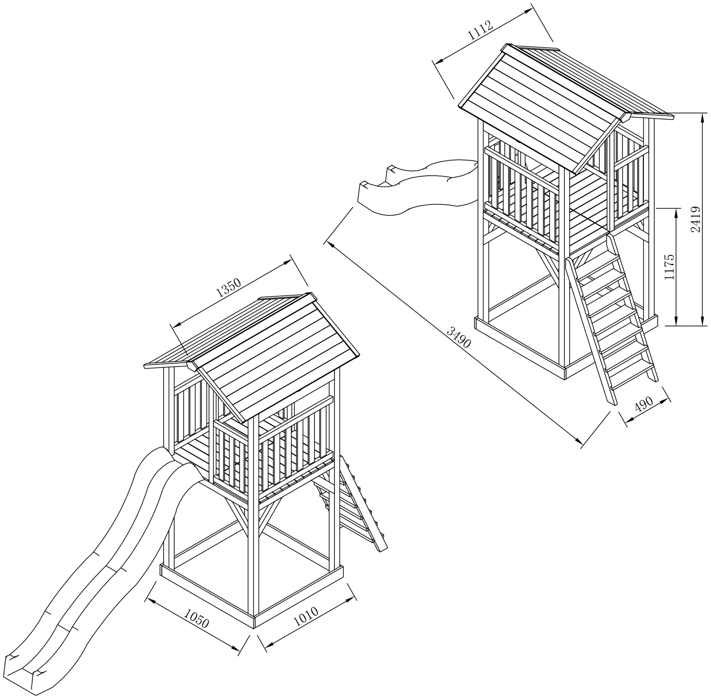 AXI Spielturm »Beach Tower«, mit Rutsche