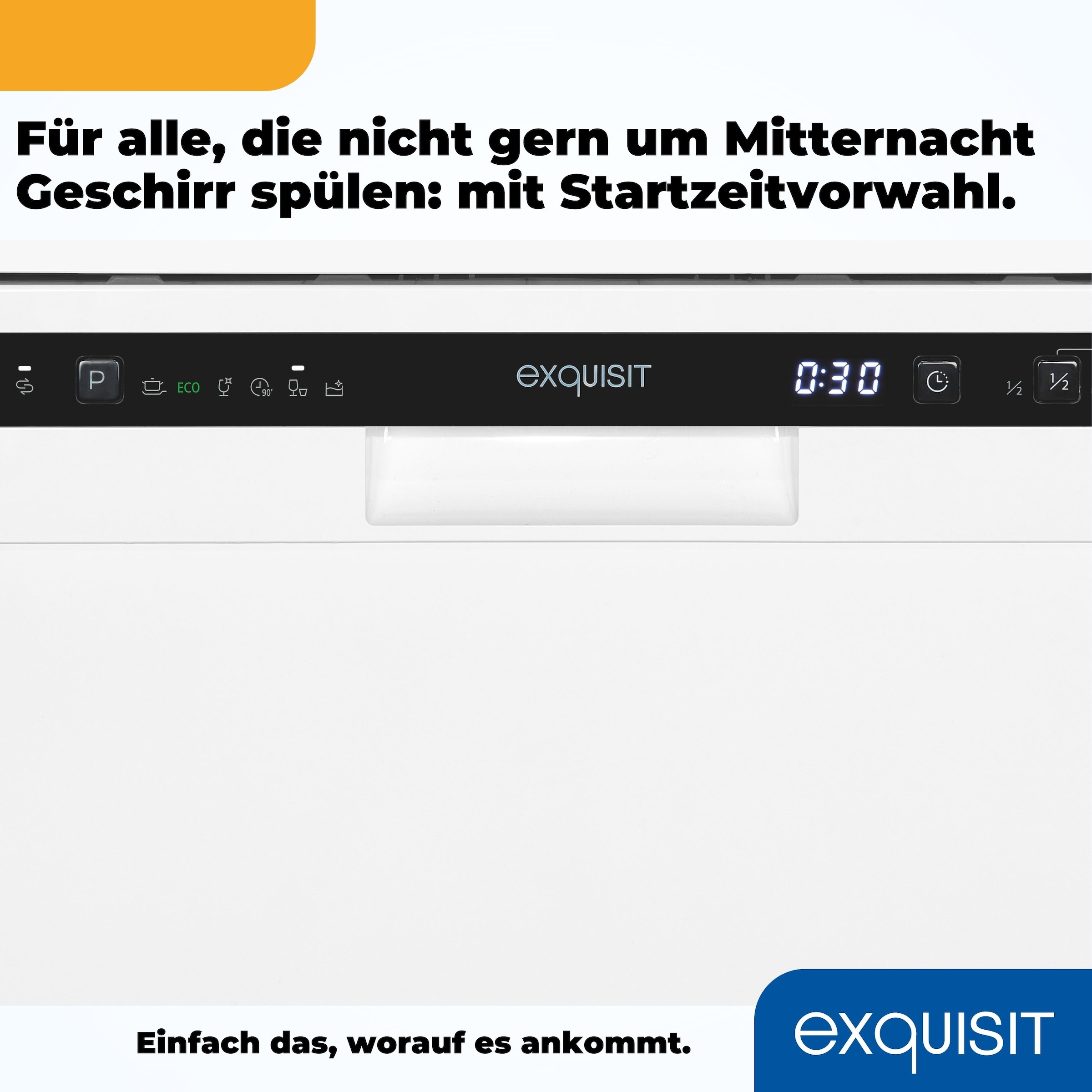 exquisit Standgeschirrspüler »GSP6312-030D weiss«, 12 Maßgedecke