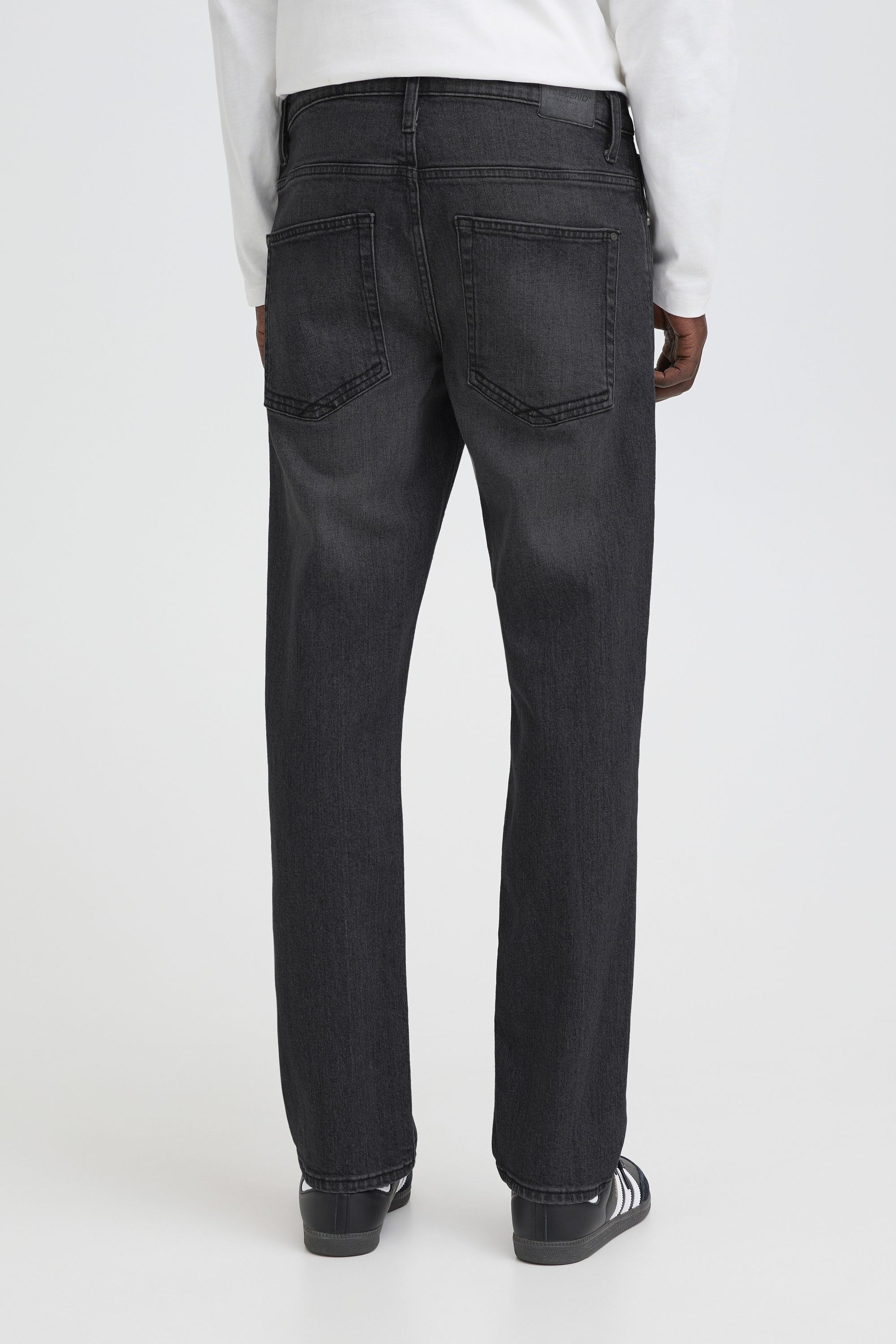 Regular-fit-Jeans BLEND "Regular-fit-Jeans BHRock", Herren, Gr. 32, Länge 36, grau (denim dunkelgrau), Obermaterial: 99% Baumwolle CO. 1% Elasthan EL., Jeans 6