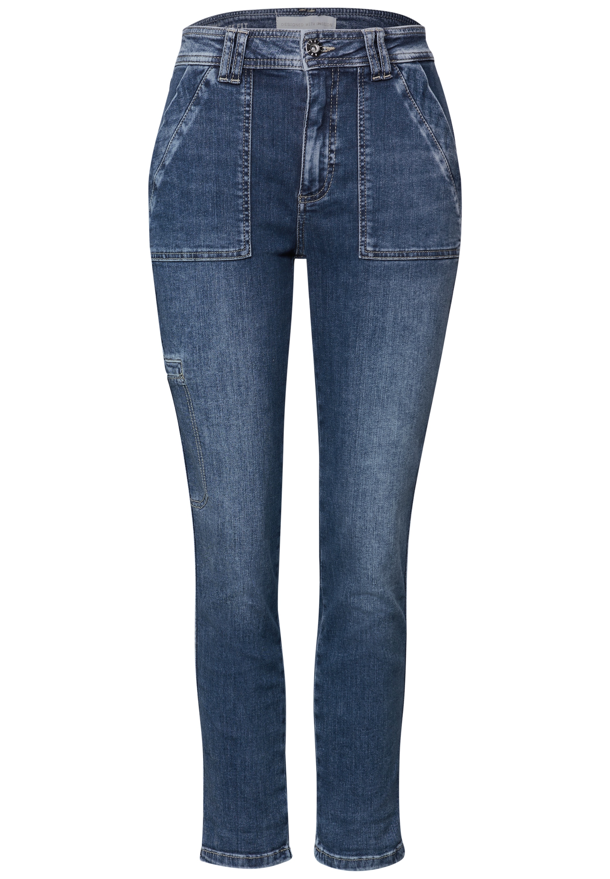 STREET ONE Gerade Jeans, Middle Waist