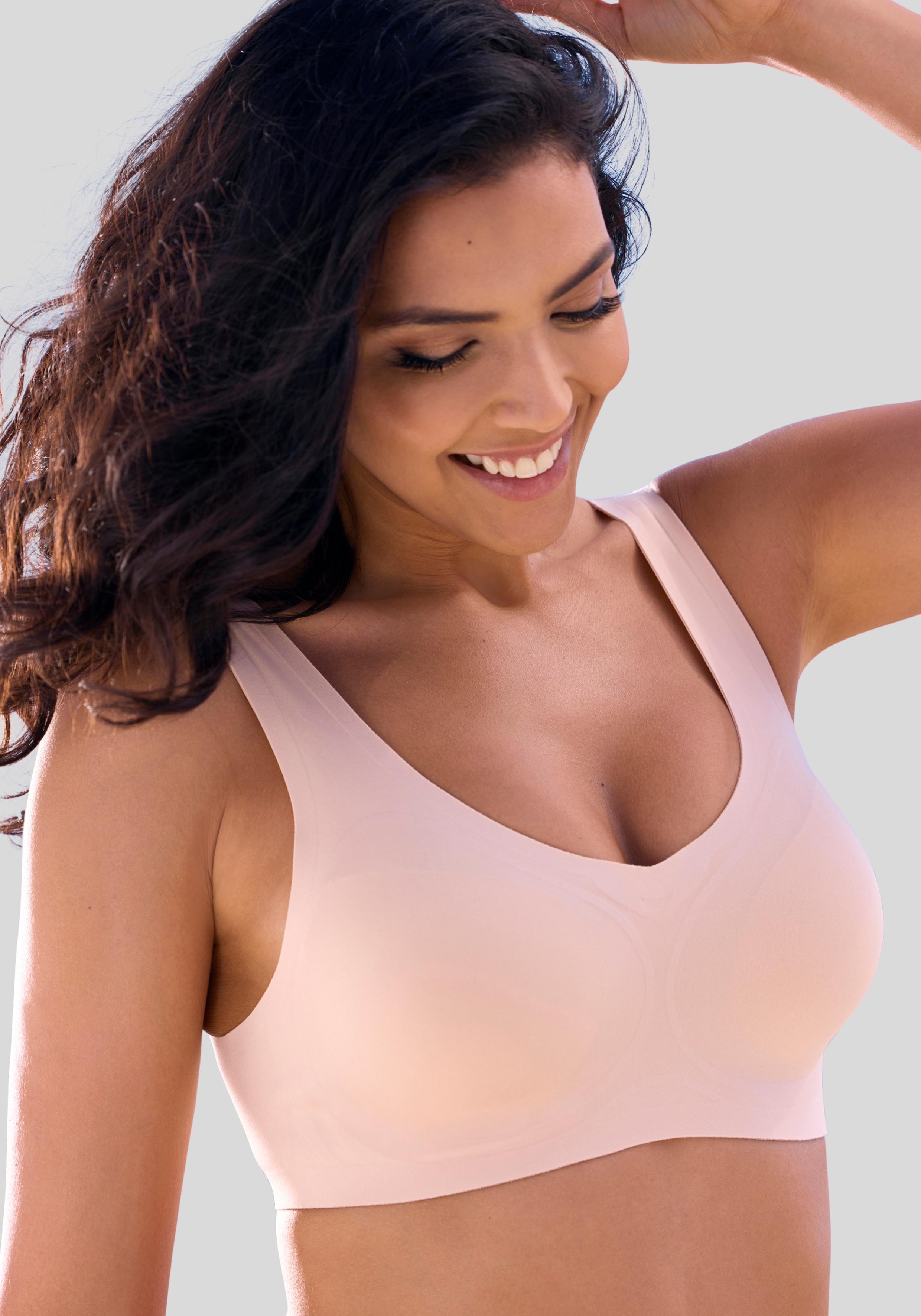 Nuance by Lascana Bralette-BH ", BH ohne Bügel, Push-up-BH, Bralette" SEAMLESS, mit herausnehmbaren Kissen, bequemer BH, große Größen