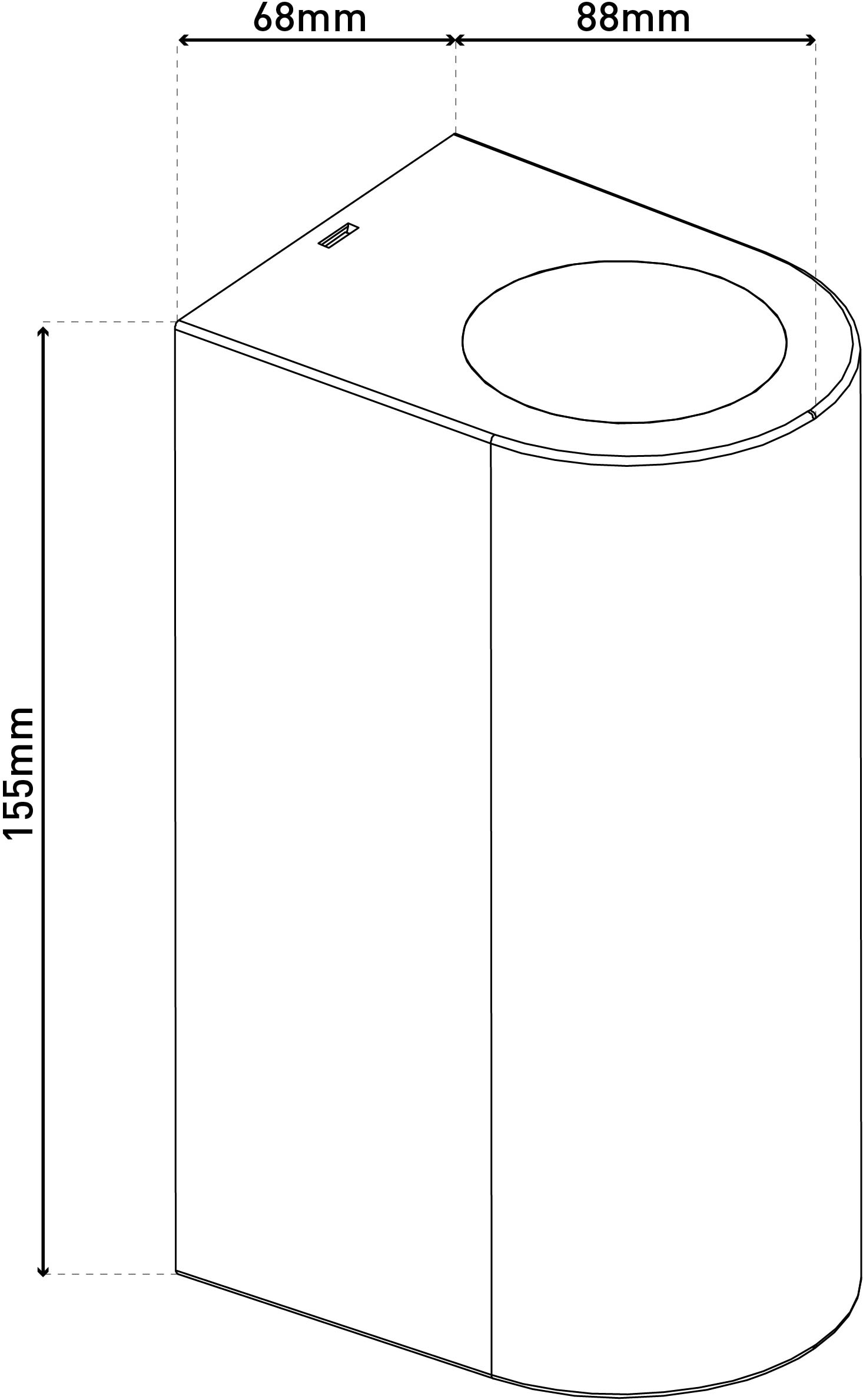 näve Außen-Wandleuchte »Alecto«, 1 flammig, Leuchtmittel GU10 | Leuchtmittel wechselbar, zylindrische Form, schwarz, 2 x GU10 excl. Leuchtmittel, H: 15,5cm