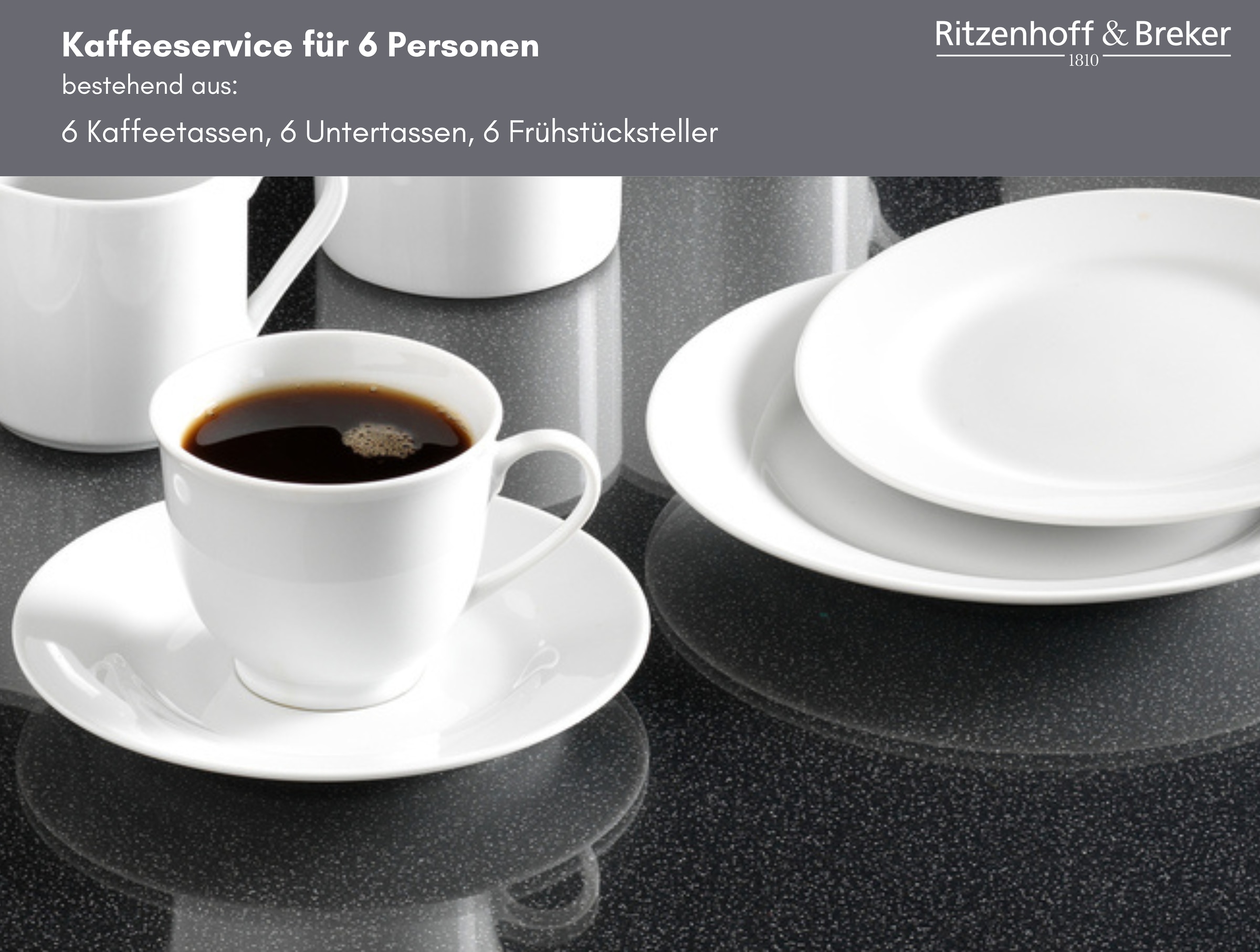 Ritzenhoff & Breker Kaffeeservice "Bianco" klassisch und schlicht, unifarbe günstig online kaufen
