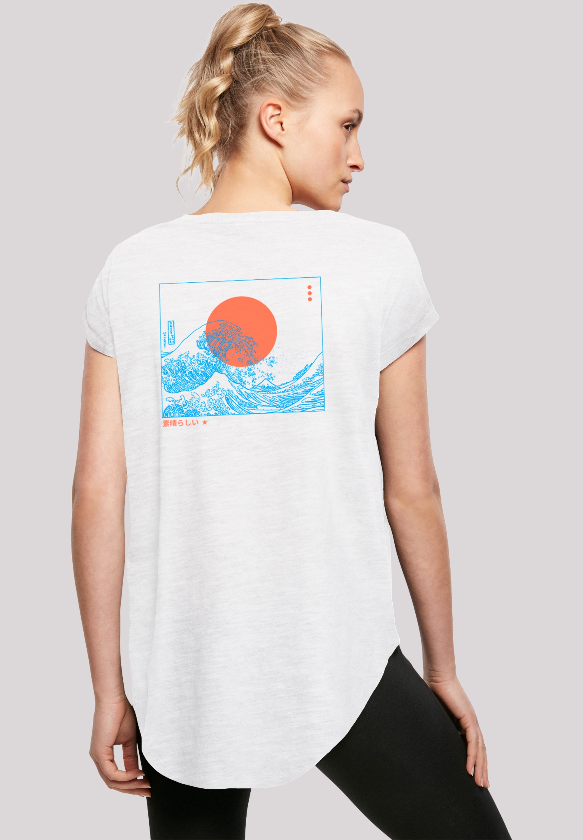 F4NT4STIC T-Shirt »Kanagawa Wave Blue V2«, Premium Qualität