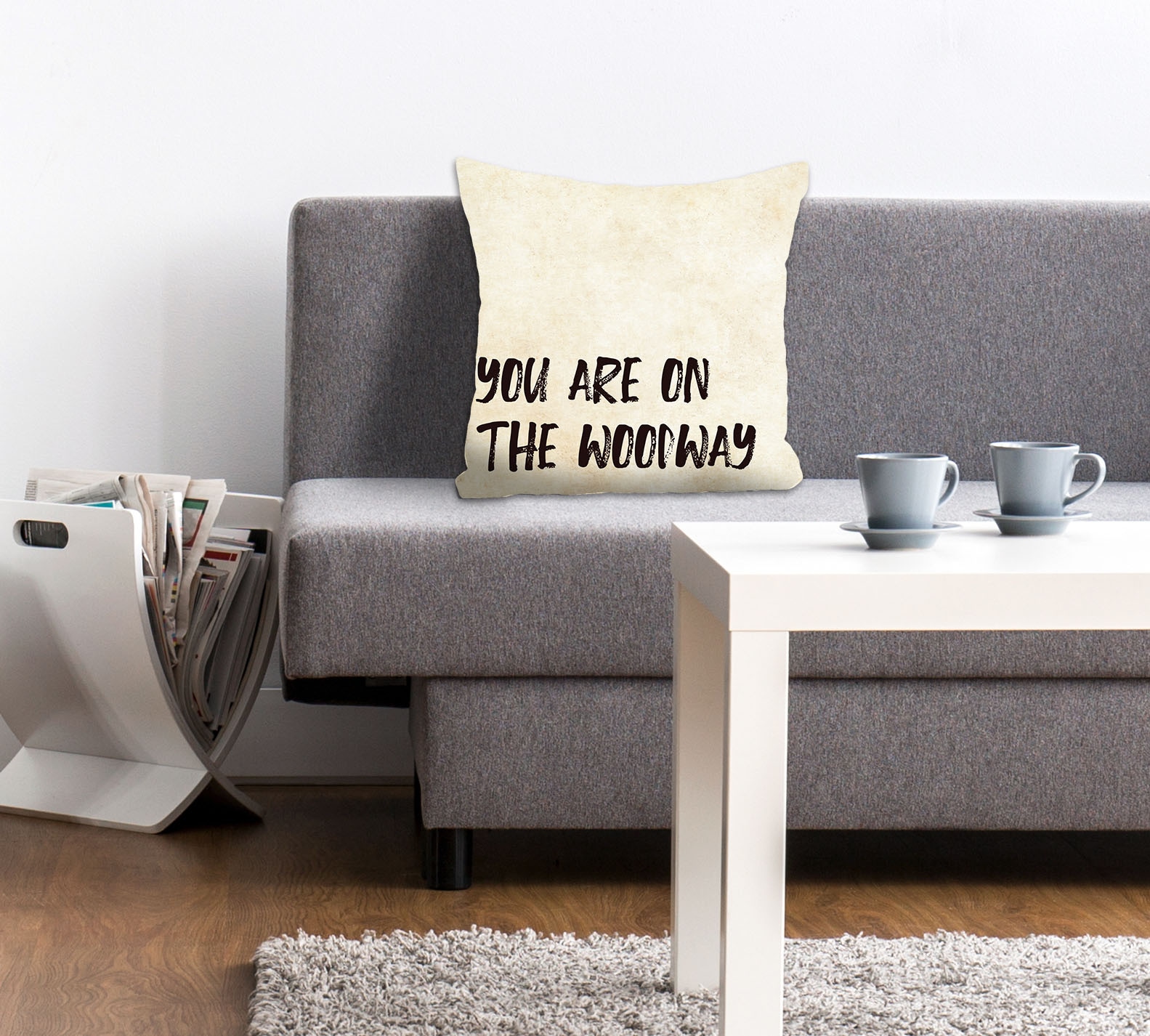 queence Dekokissen "YOU ARE ON THE WOODWAY" Kissenhülle ohne Füllung, 1 Stü günstig online kaufen